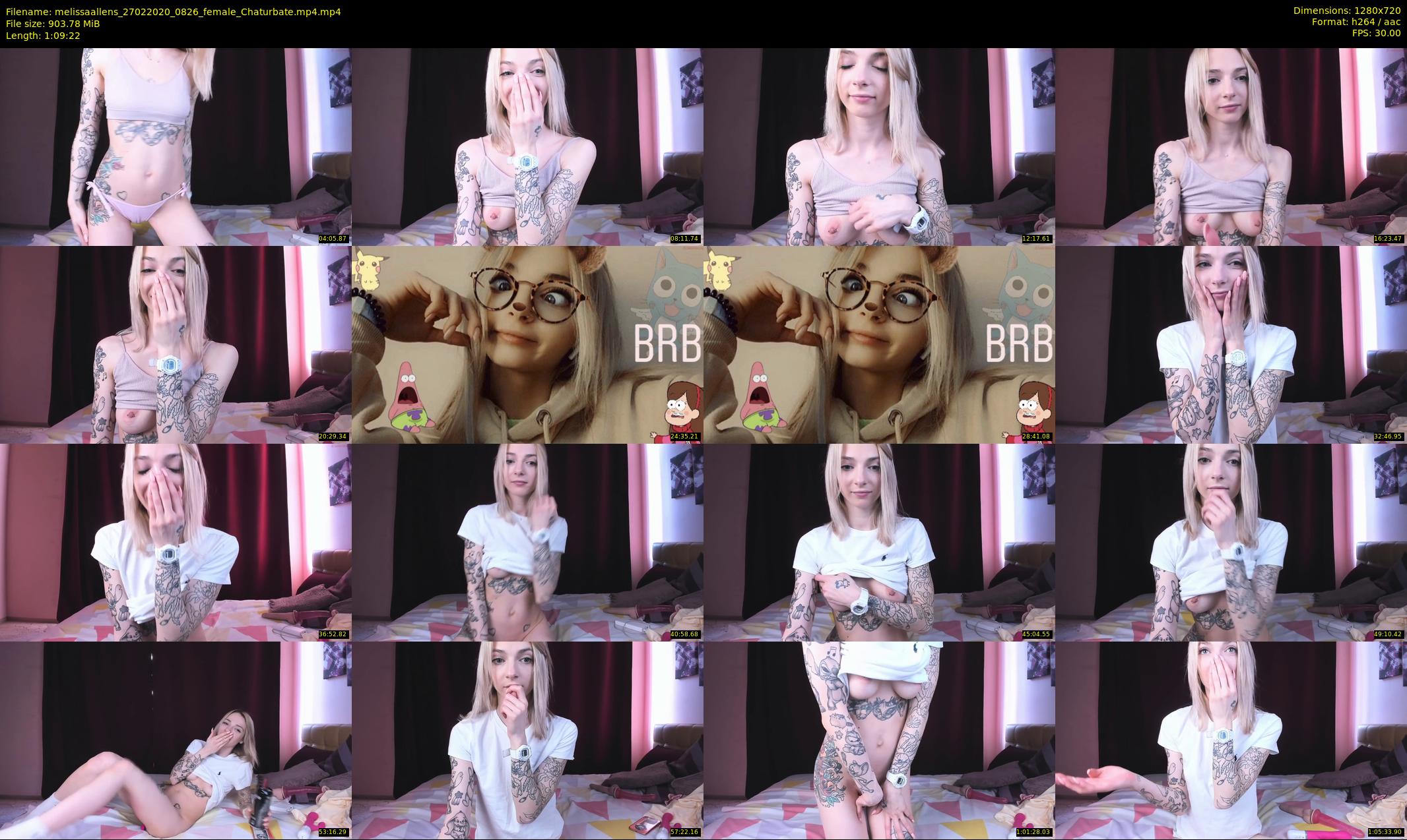 melissaallens — 70 minute Chaturbate female cam show recording, 720p, Feb 27, 2020