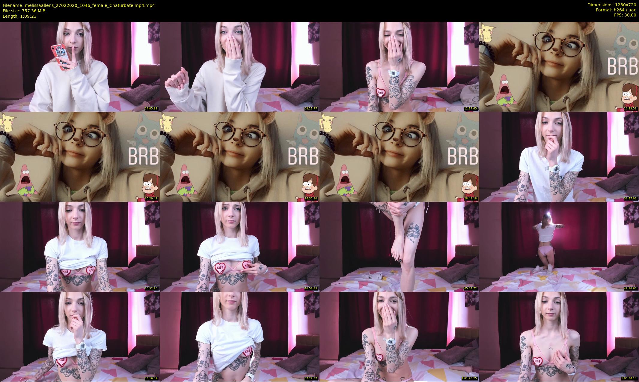 melissaallens — 70 minute Chaturbate female cam show recording, 720p, Feb 27, 2020