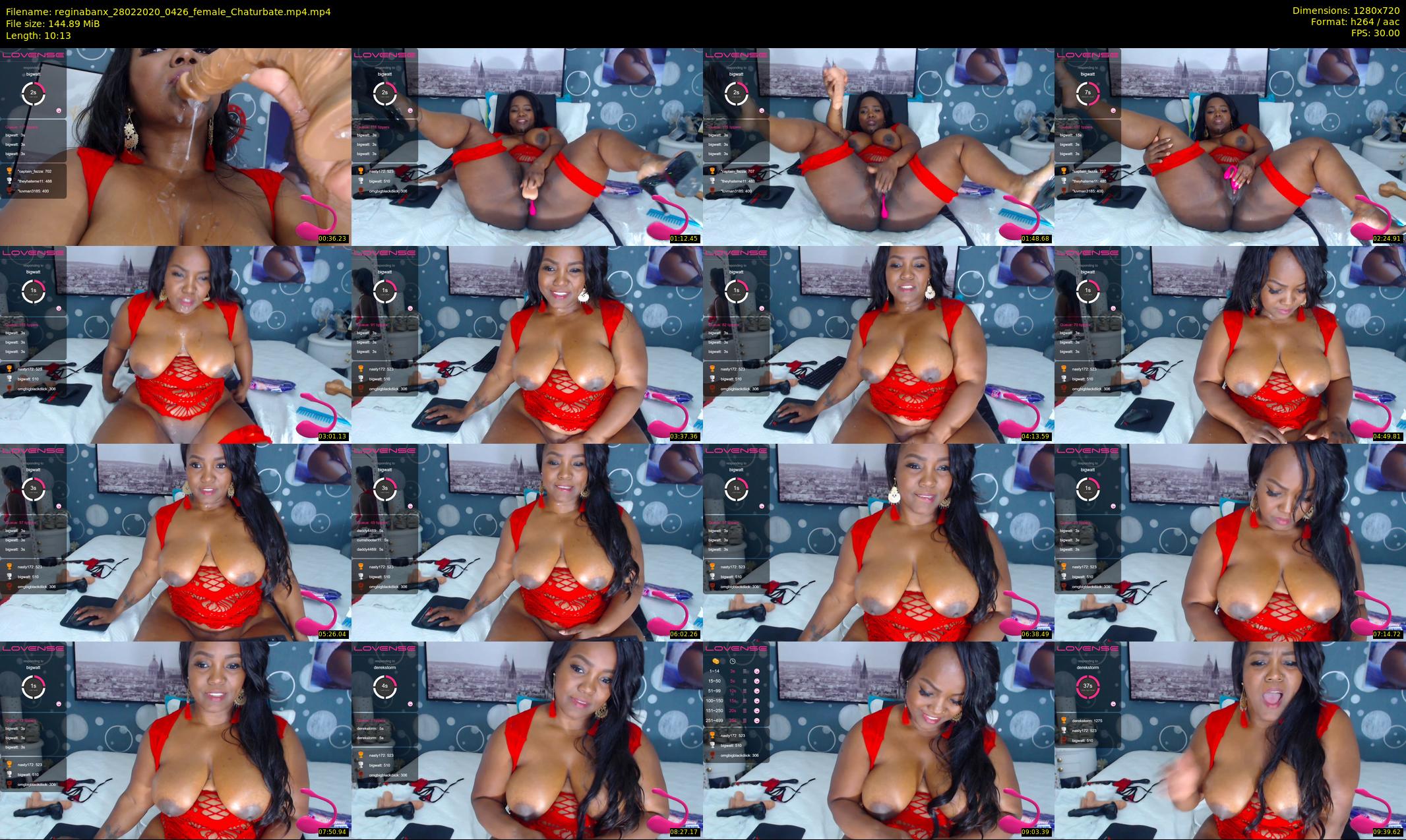 reginabanx — 11 minute Chaturbate female cam show recording, 720p, Feb 28, 2020