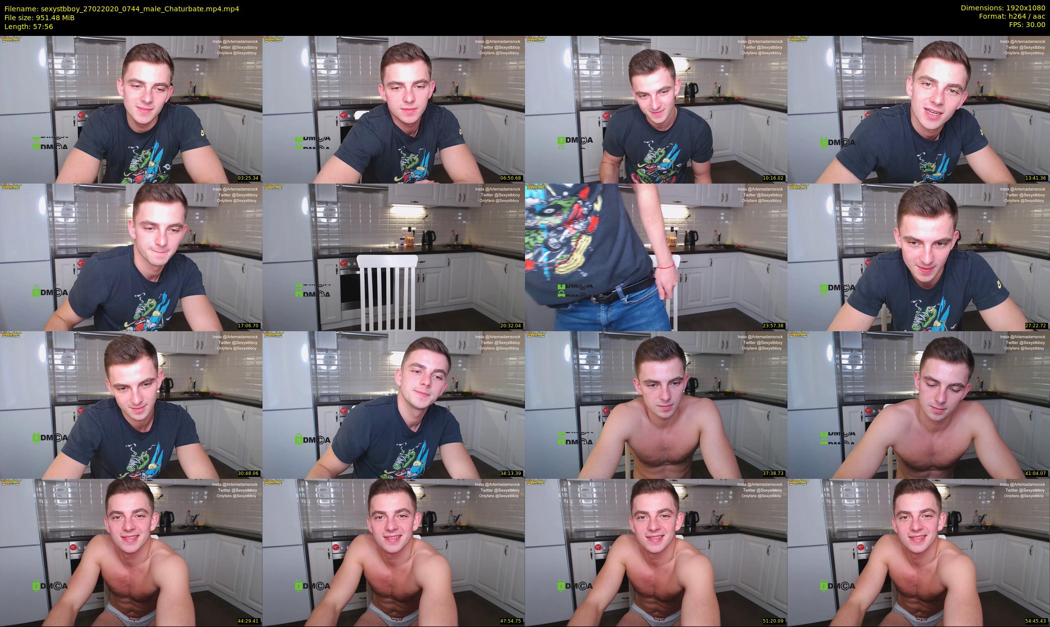 sexystbboy — 58 minute Chaturbate male cam show recording, 1080p, Feb 27, 2020