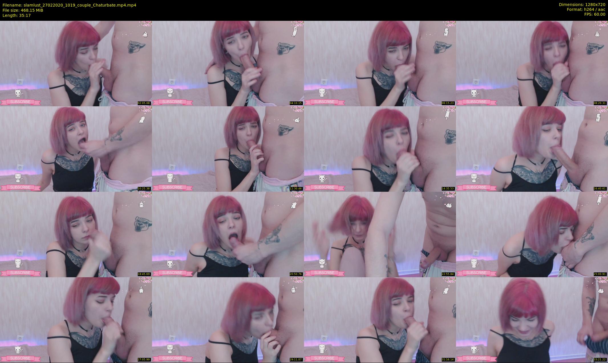 slamlust — 36 minute Chaturbate couple cam show recording, 720p, Feb 27, 2020