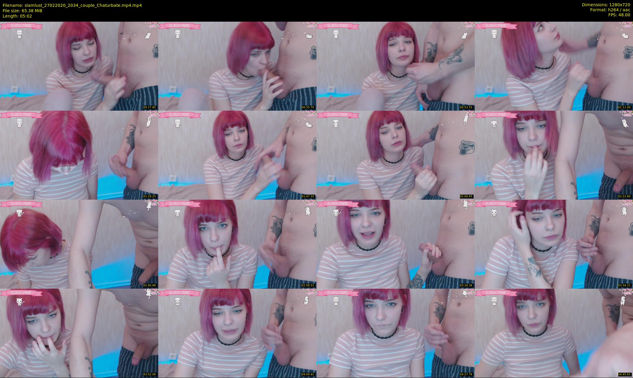 slamlust — 6 minute Chaturbate couple cam show recording, 720p, Feb 27, 2020