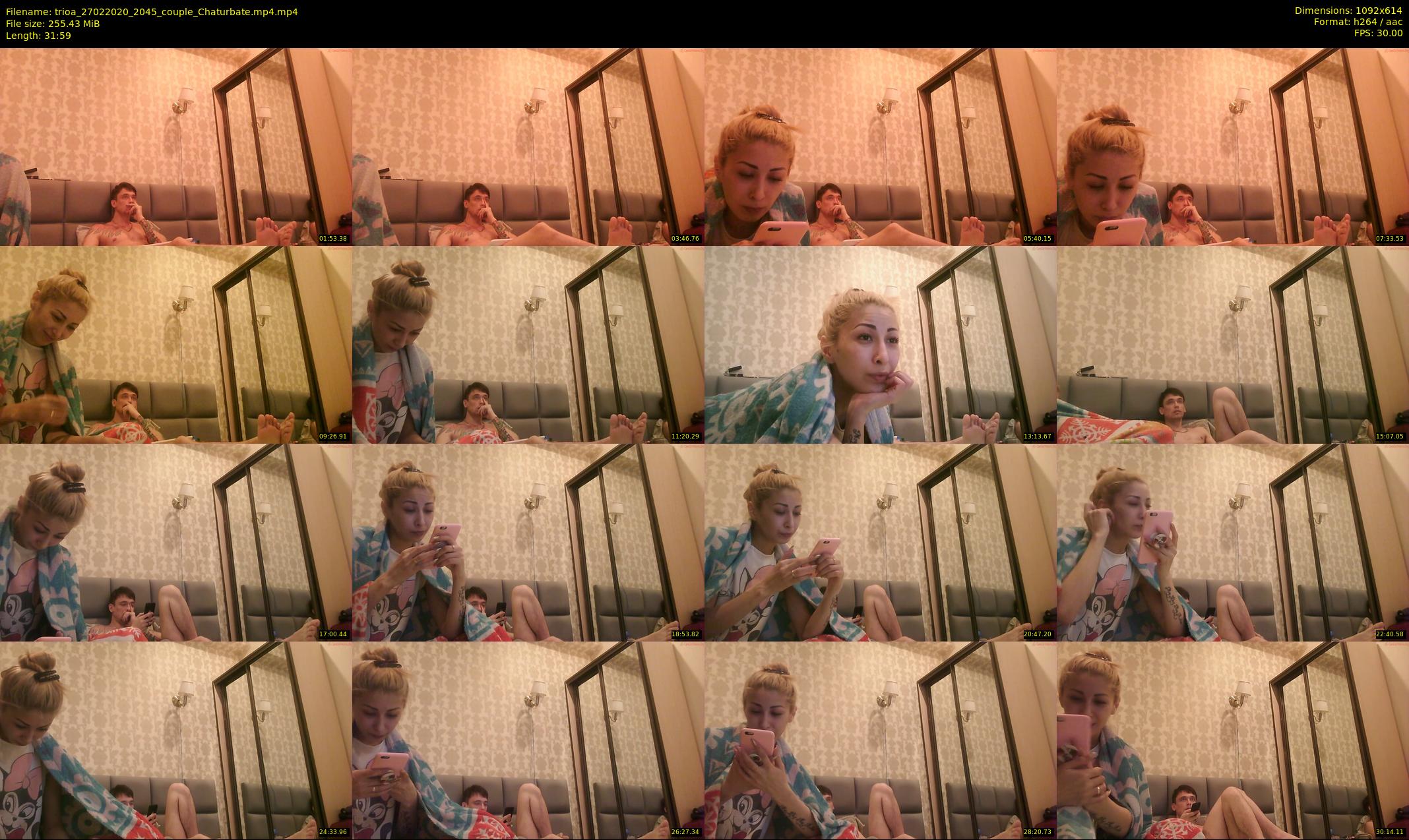 trioa — 32 minute Chaturbate couple cam show recording, 480p, Feb 27, 2020