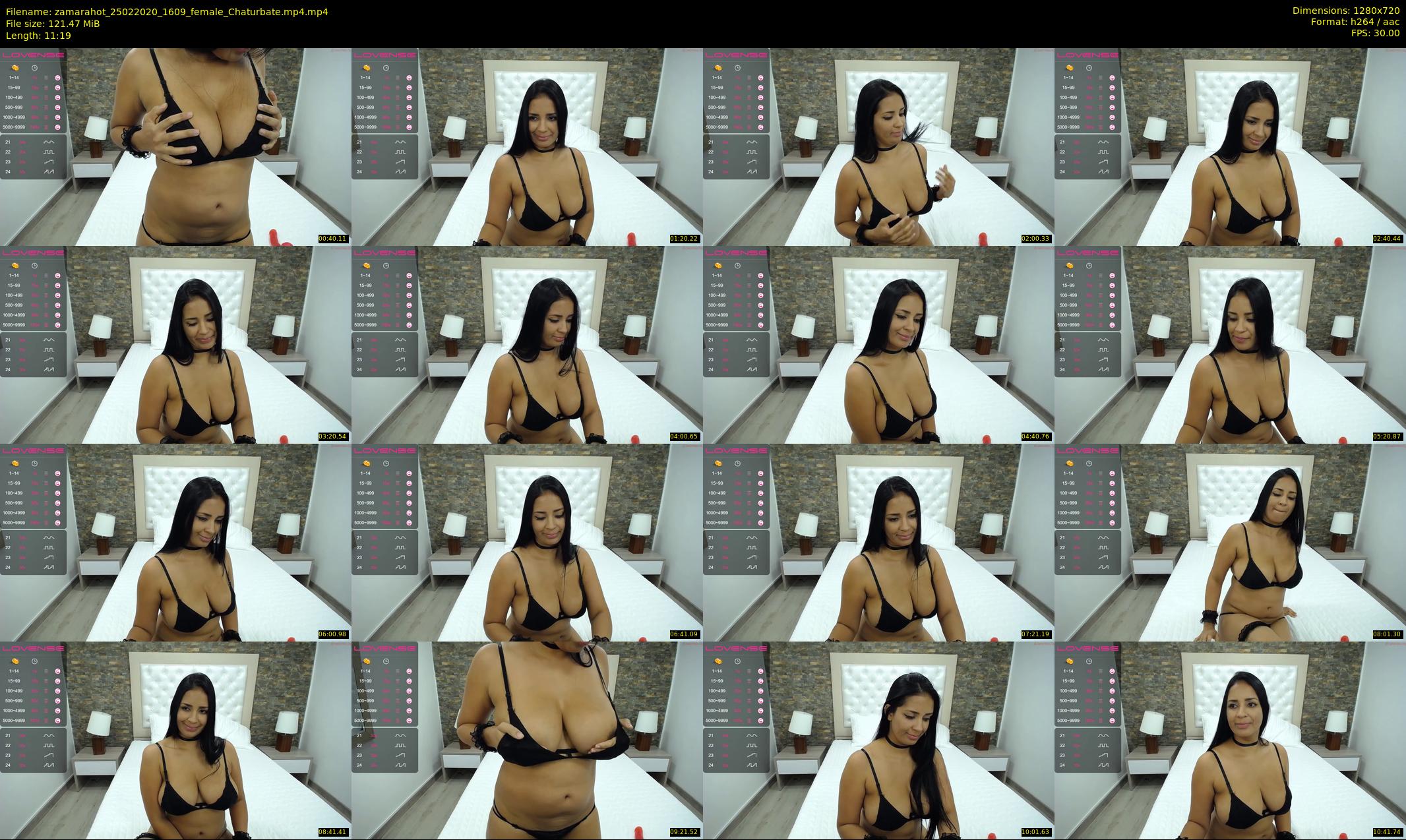 zamarahot — 12 minute Chaturbate female cam show recording, 720p, Feb 25, 2020