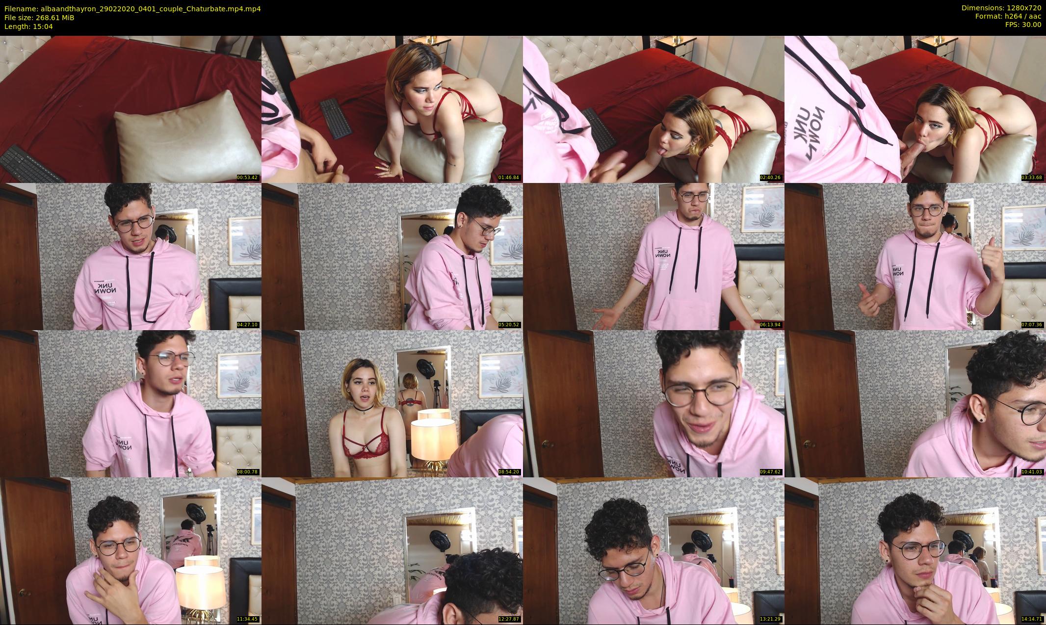 albaandthayron — 16 minute Chaturbate couple cam show recording, 720p, Feb 29, 2020