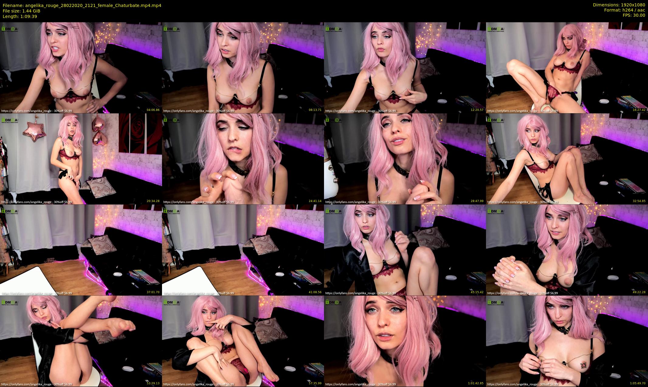 angelika_rouge — 70 minute Chaturbate female cam show recording, 1080p, Feb 28, 2020