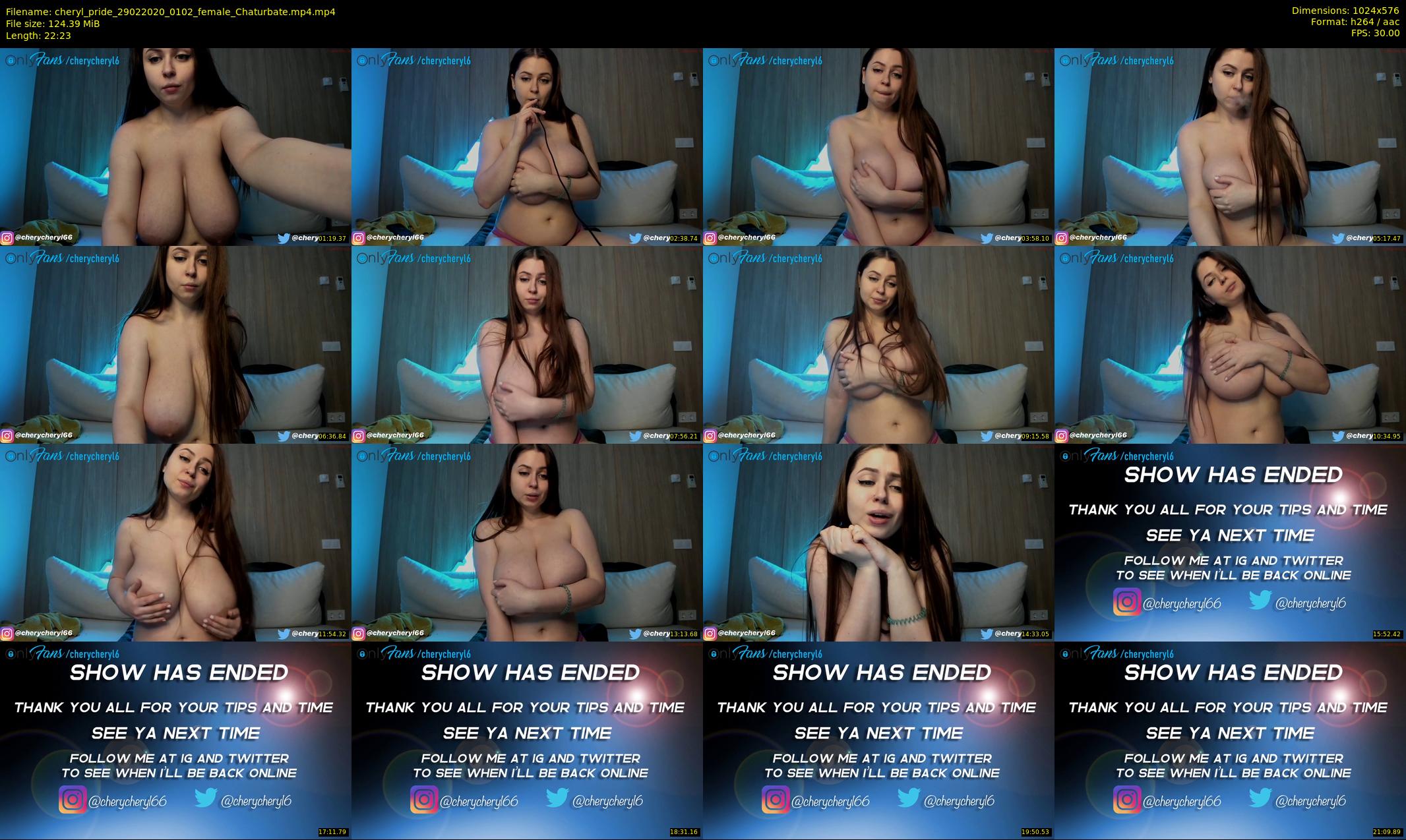 cheryl_pride — 23 minute Chaturbate female cam show recording, 480p, Feb 29, 2020