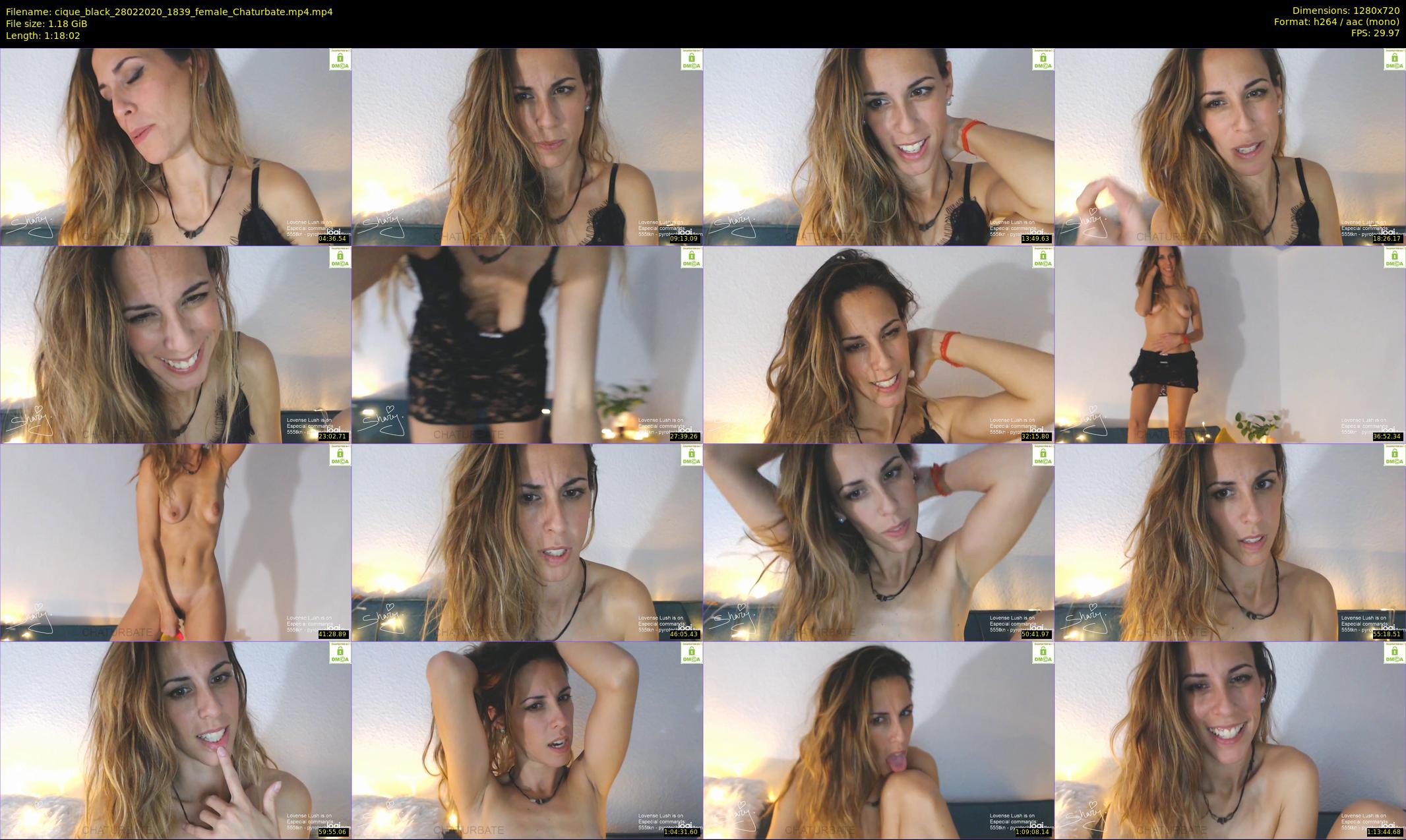 cique_black — 79 minute Chaturbate female cam show recording, 720p, Feb 28, 2020