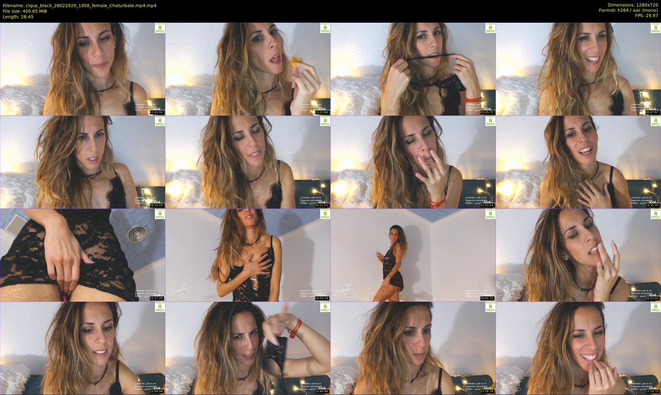cique_black — 29 minute Chaturbate female cam show recording, 720p, Feb 28, 2020