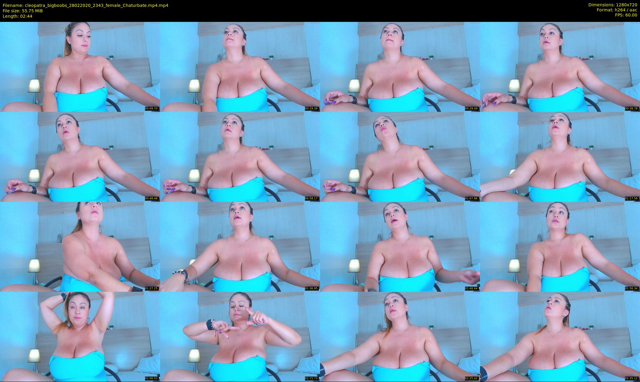 cleopatra_bigboobs — 3 minute Chaturbate female cam show recording, 720p, Feb 28, 2020