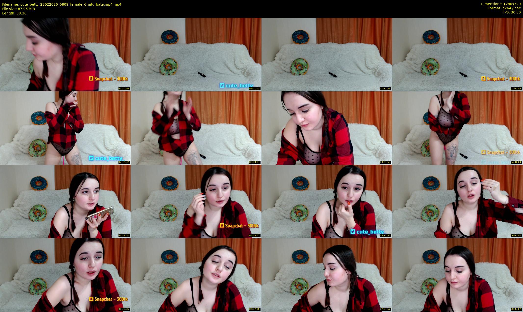 cute_betty — 9 minute Chaturbate female cam show recording, 720p, Feb 28, 2020