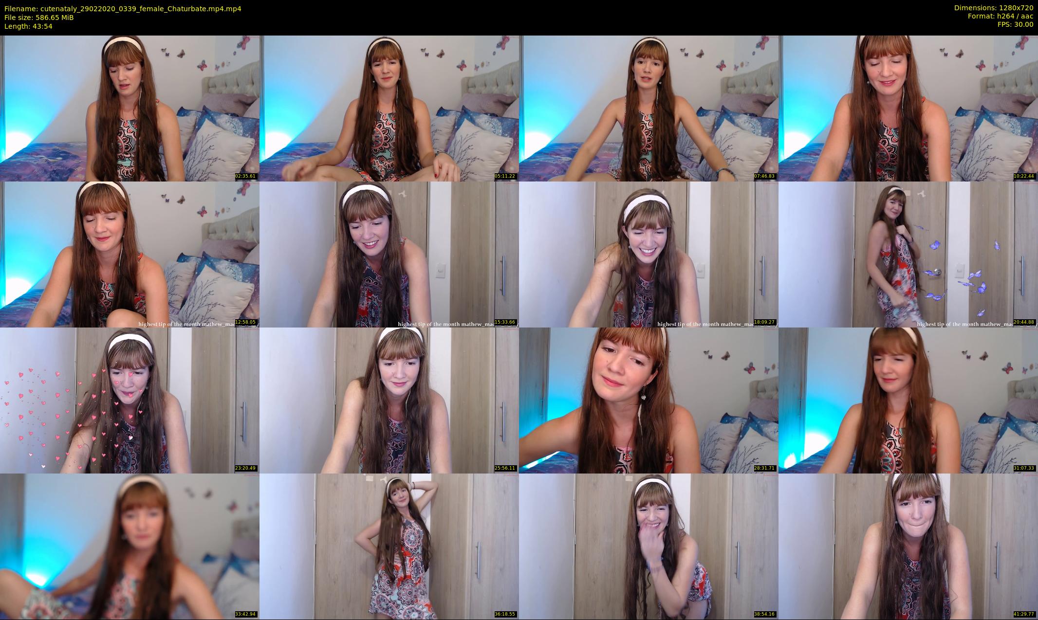 cutenataly — 44 minute Chaturbate female cam show recording, 720p, Feb 29, 2020