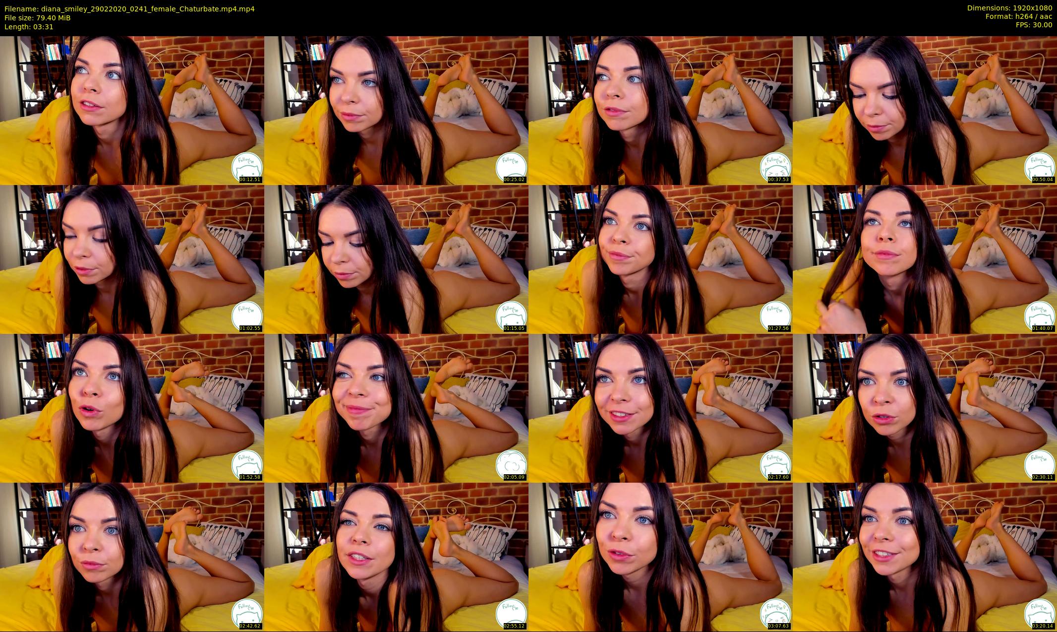 diana_smiley — 4 minute Chaturbate female cam show recording, 1080p, Feb 29, 2020