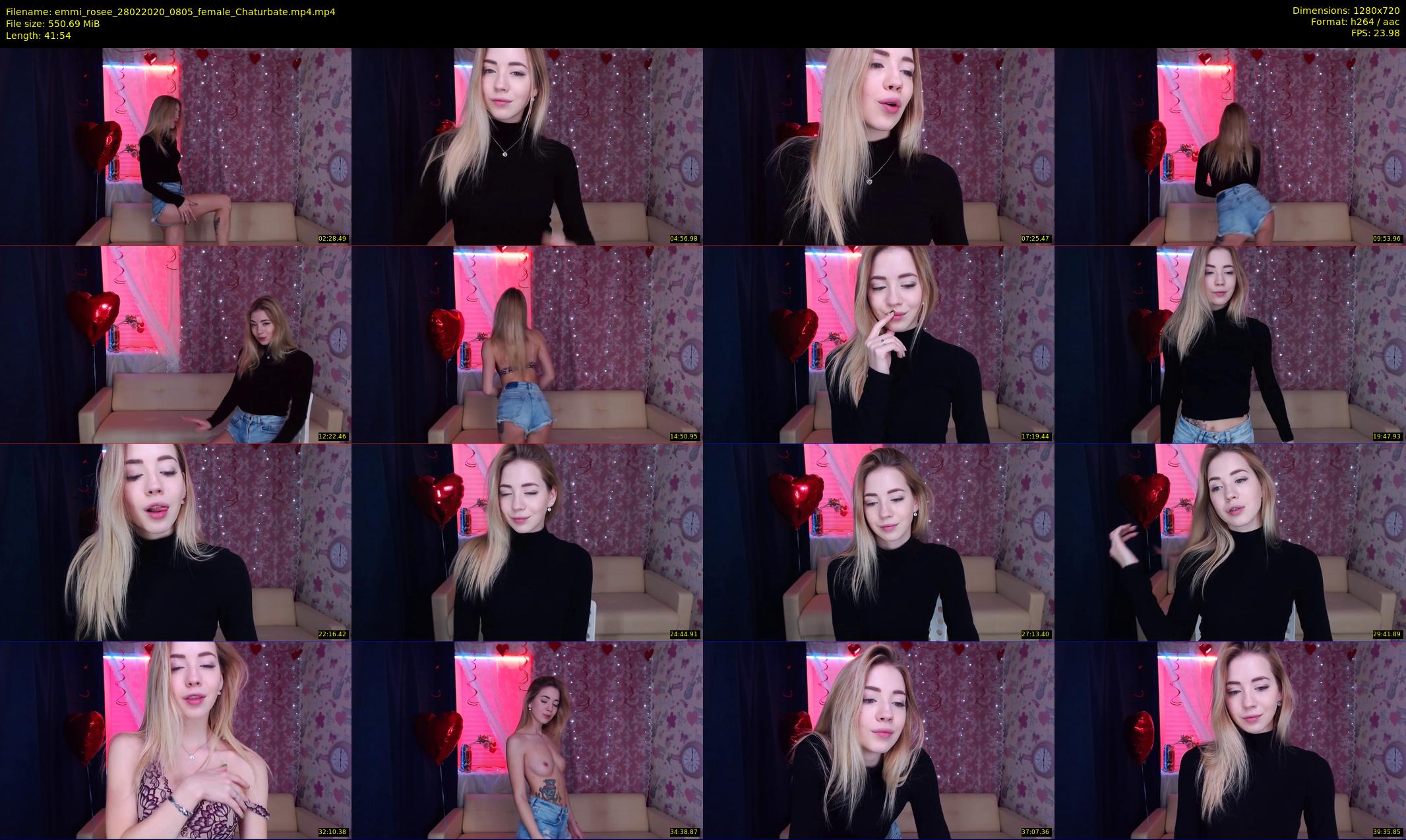 emmi_rosee — 42 minute Chaturbate female cam show recording, 720p, Feb 28, 2020