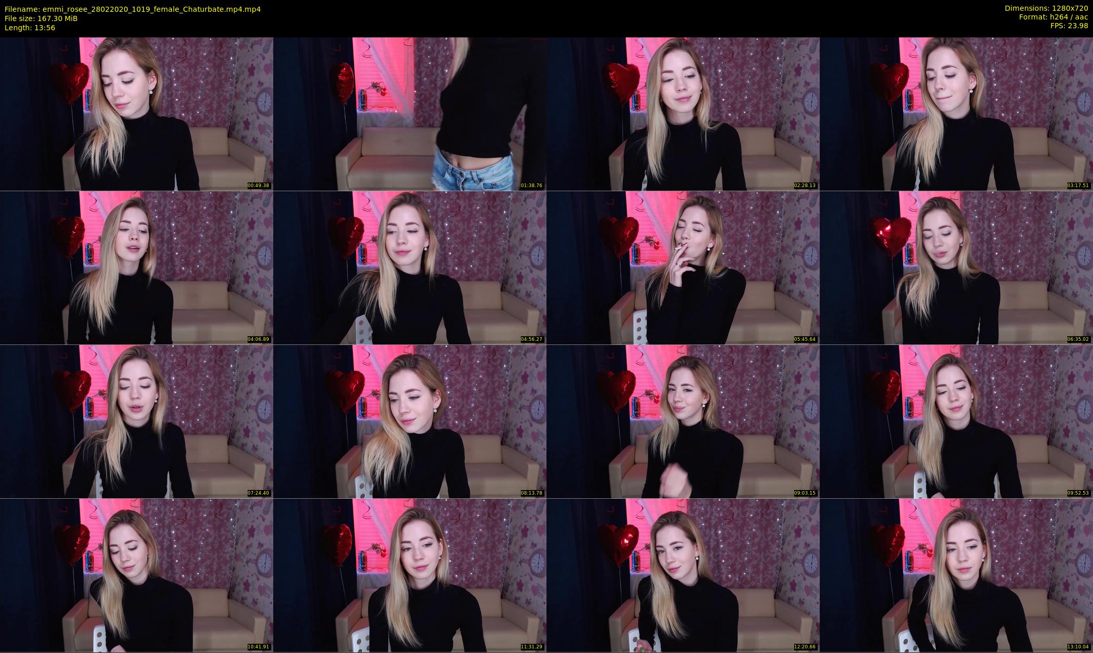 emmi_rosee — 14 minute Chaturbate female cam show recording, 720p, Feb 28, 2020