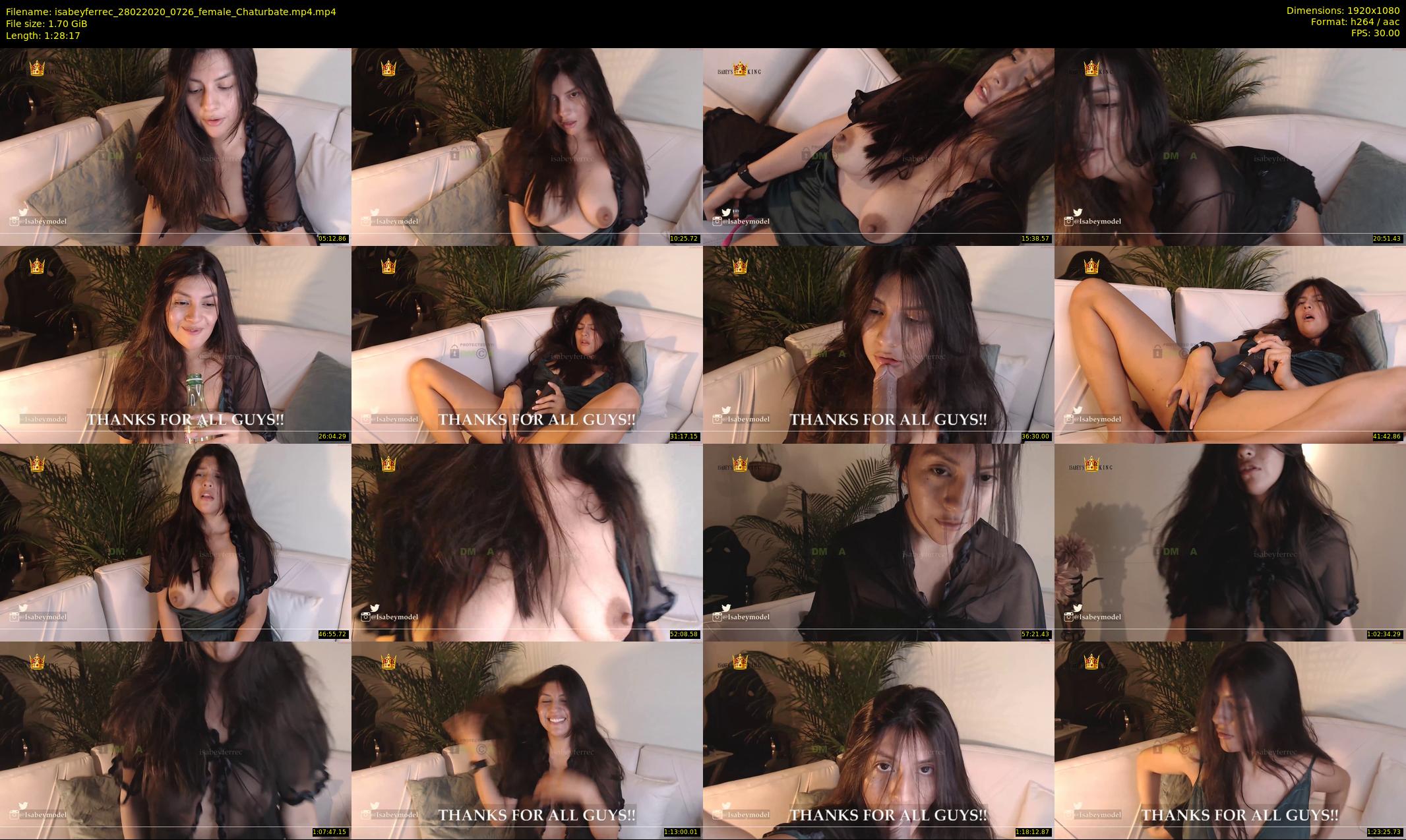 isabeyferrec — 89 minute Chaturbate female cam show recording, 1080p, Feb 28, 2020