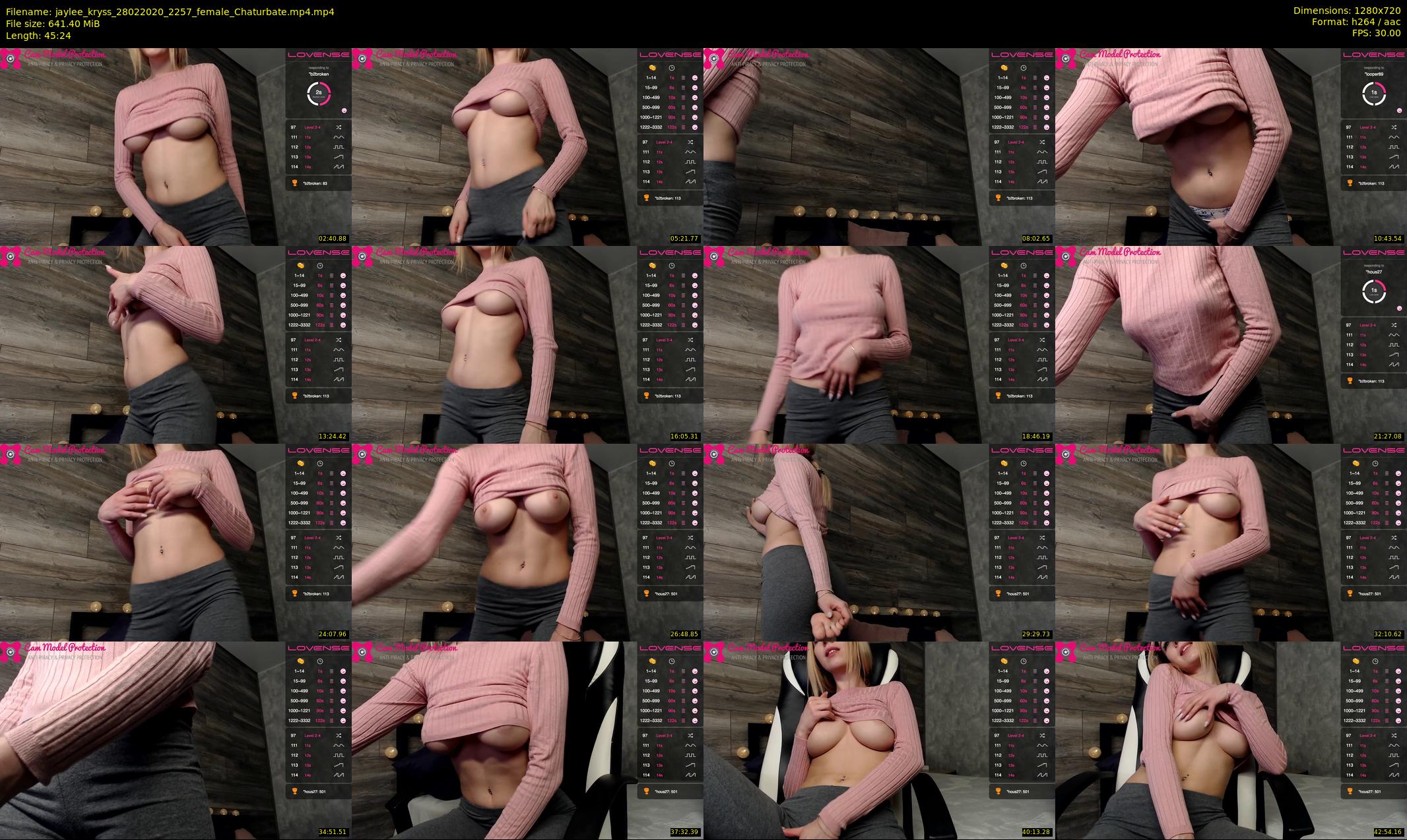 jaylee_kryss — 46 minute Chaturbate female cam show recording, 720p, Feb 28, 2020