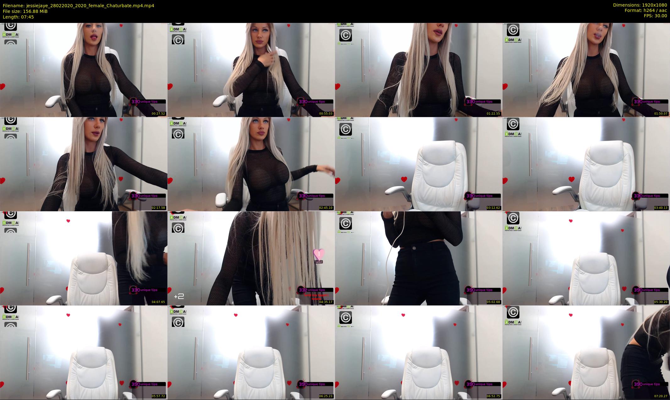 jessiejaye — 8 minute Chaturbate female cam show recording, 1080p, Feb 28, 2020