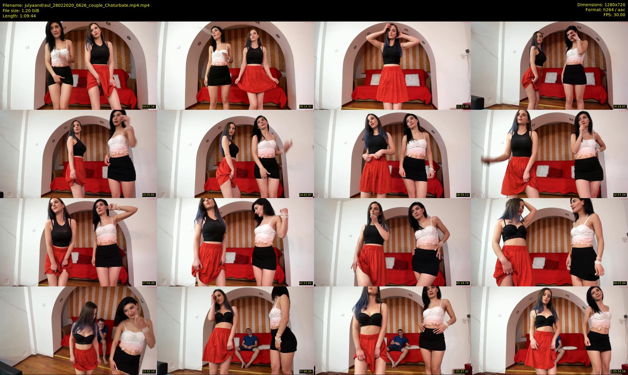 julyaandraul — 70 minute Chaturbate couple cam show recording, 720p, Feb 28, 2020