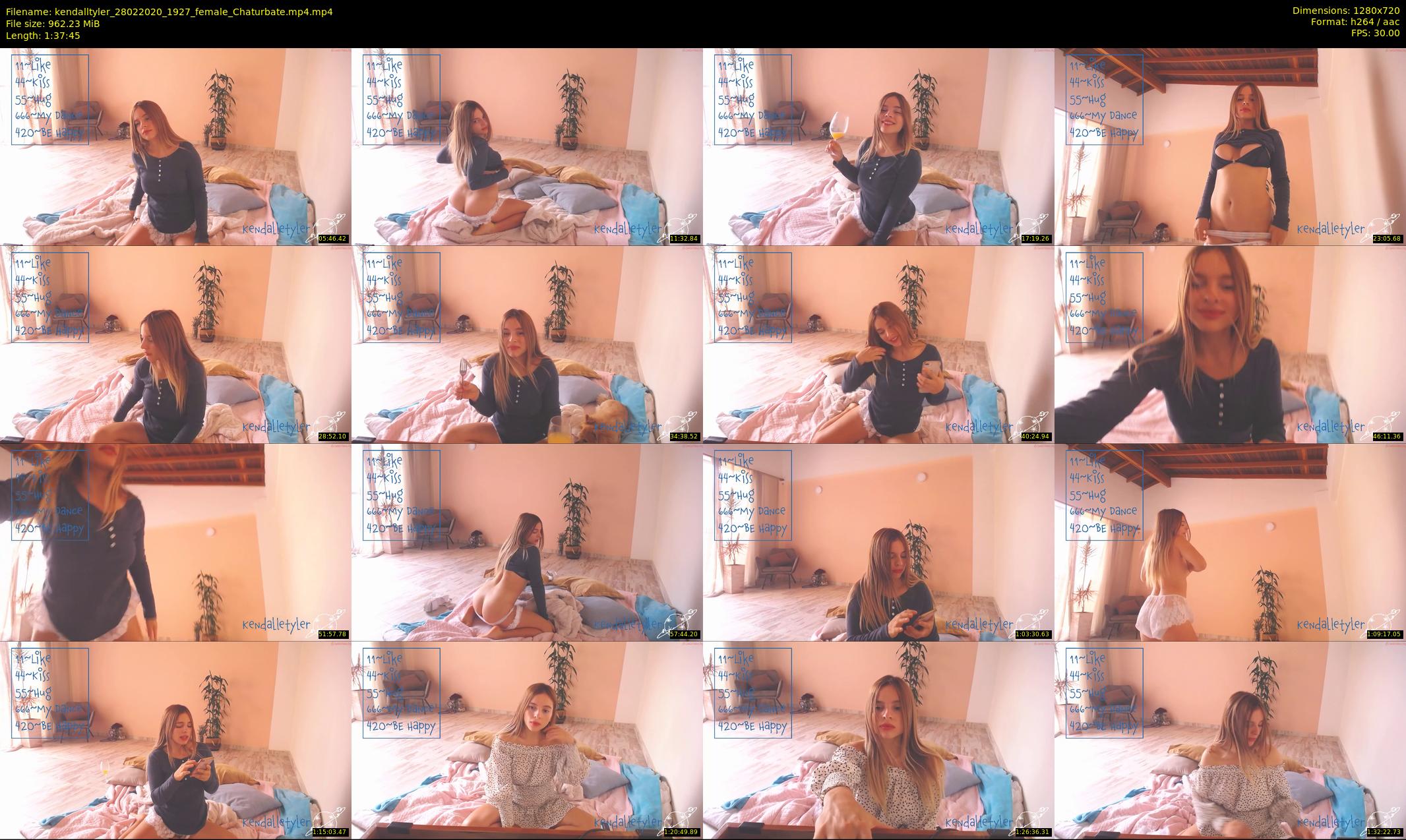 kendalltyler — 98 minute Chaturbate female cam show recording, 720p, Feb 28, 2020