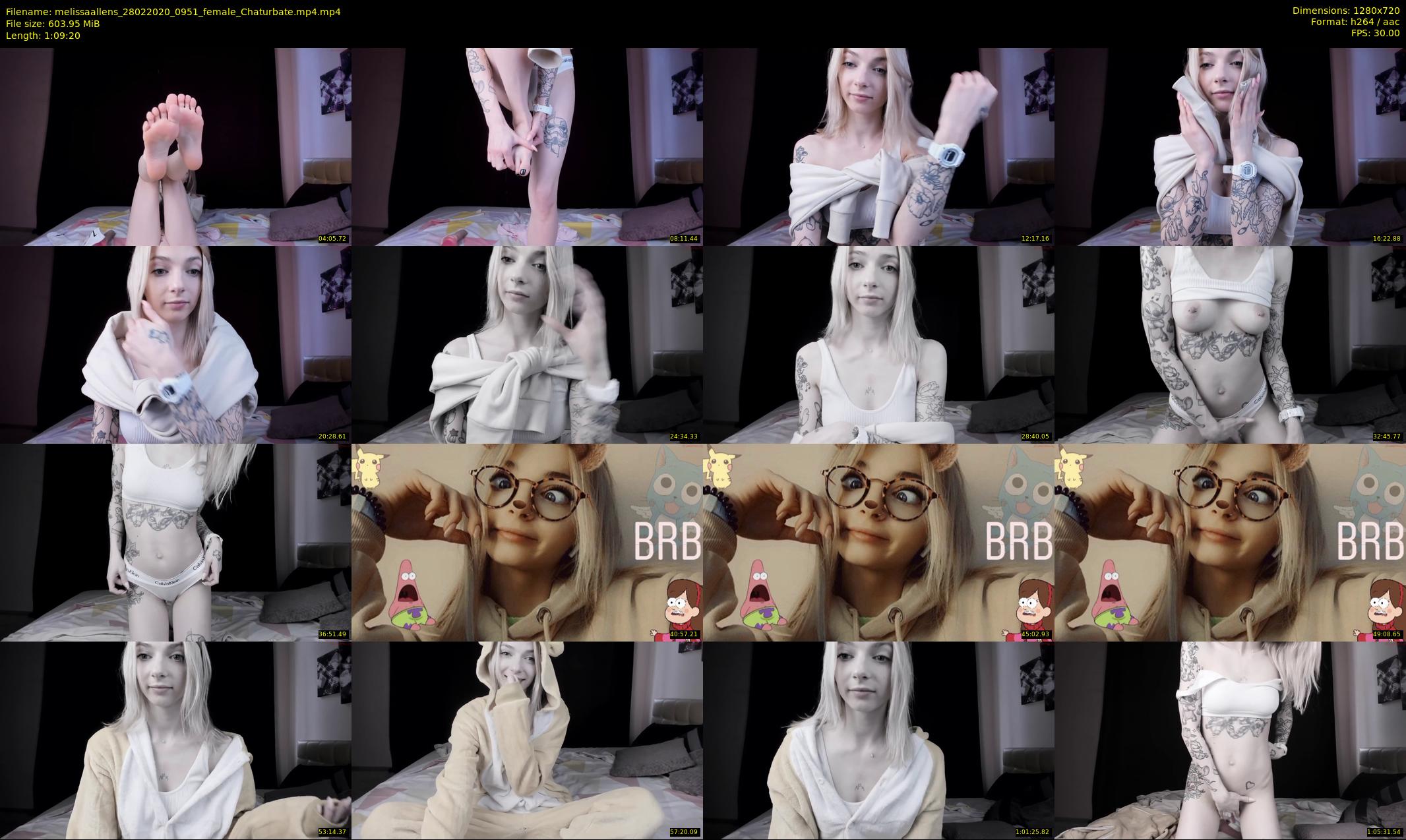 melissaallens — 70 minute Chaturbate female cam show recording, 720p, Feb 28, 2020