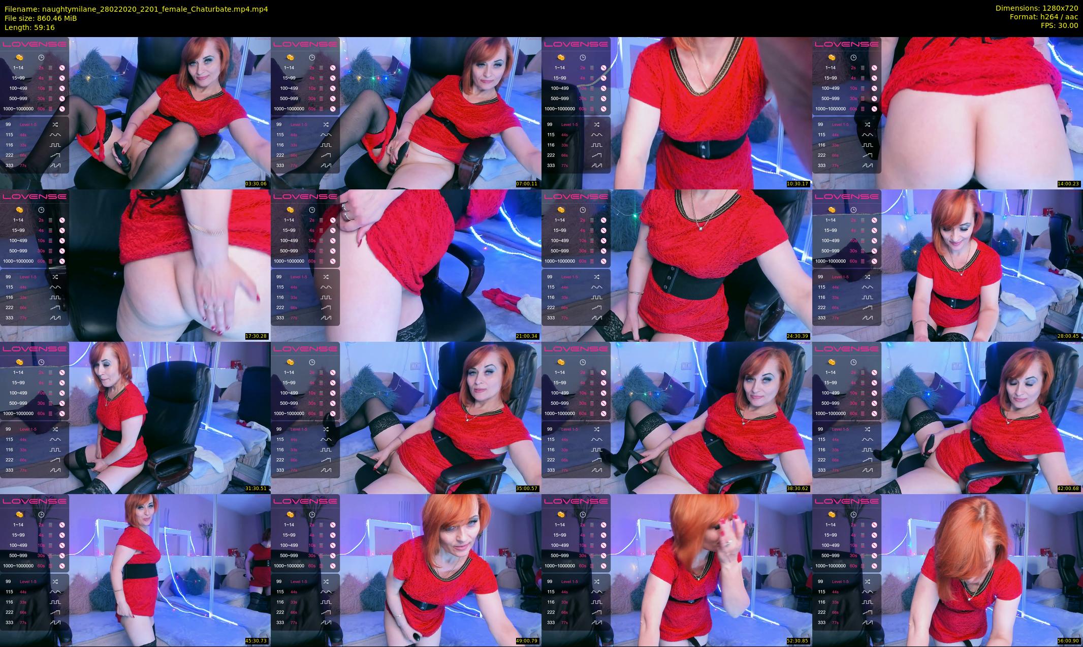 naughtymilane — 60 minute Chaturbate female cam show recording, 720p, Feb 28, 2020