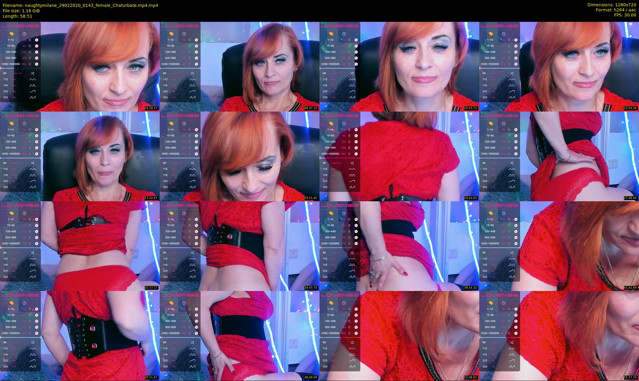naughtymilane — 59 minute Chaturbate female cam show recording, 720p, Feb 29, 2020