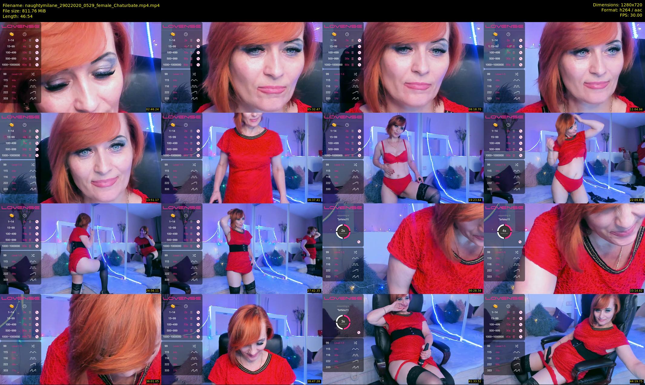 naughtymilane — 47 minute Chaturbate female cam show recording, 720p, Feb 29, 2020