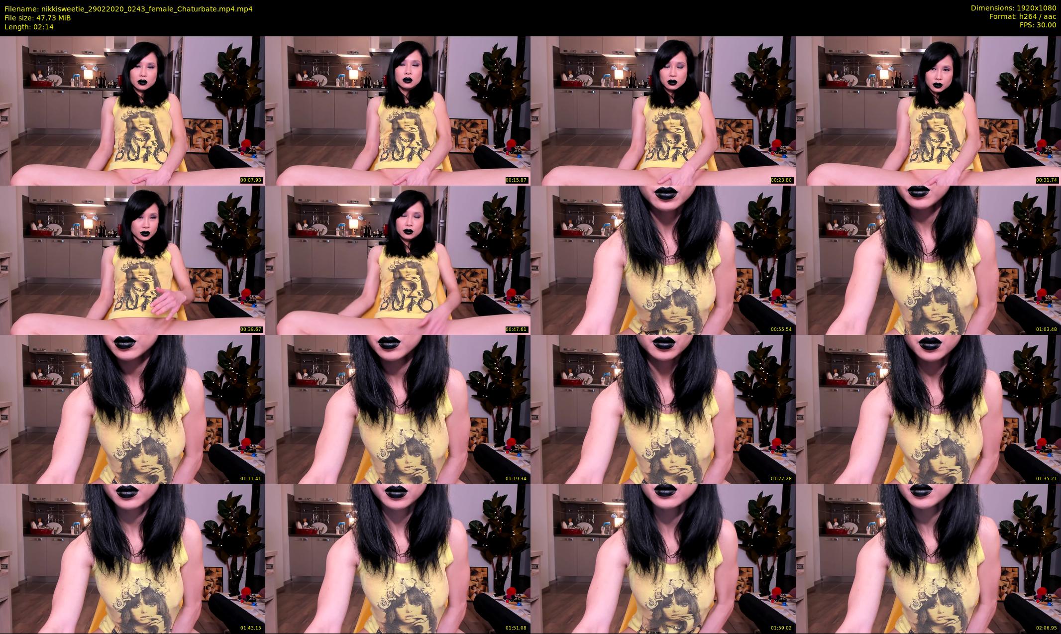 nikkisweetie — 3 minute Chaturbate female cam show recording, 1080p, Feb 29, 2020