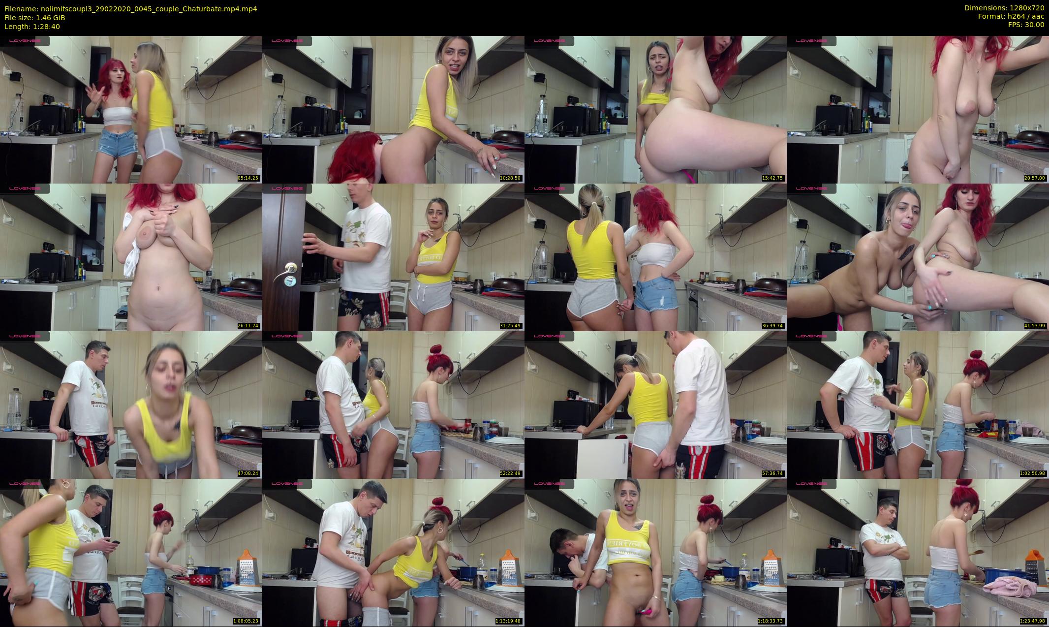 nolimitscoupl3 — 89 minute Chaturbate couple cam show recording, 720p, Feb 29, 2020