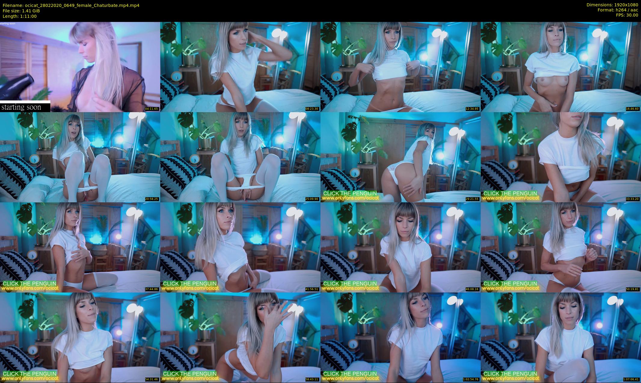 ocicat — 71 minute Chaturbate female cam show recording, 1080p, Feb 28, 2020