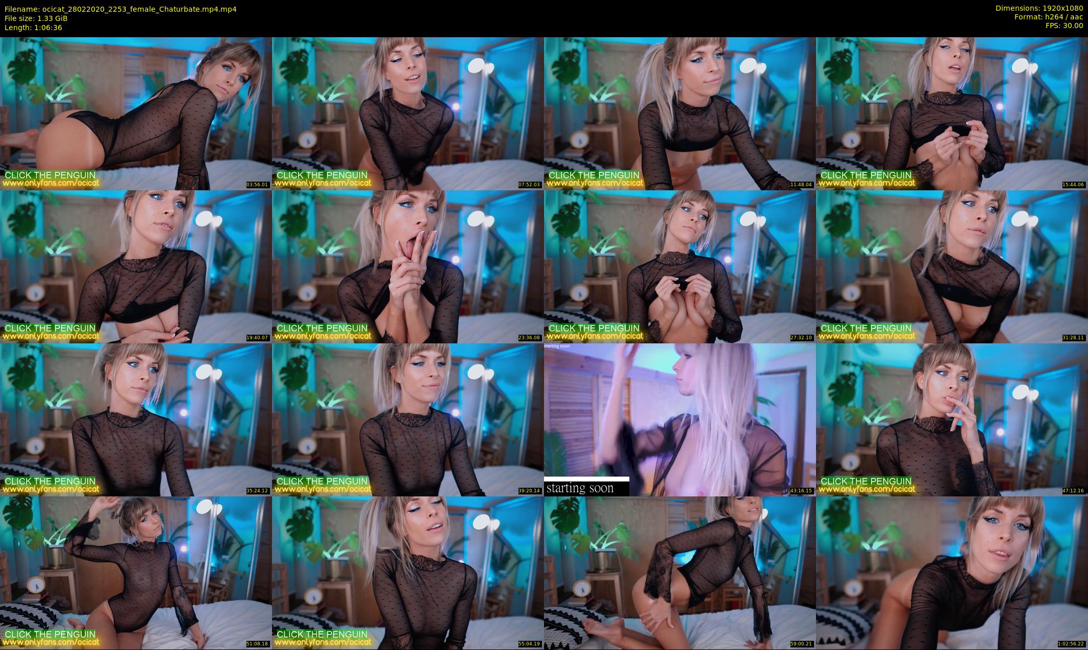 ocicat — 67 minute Chaturbate female cam show recording, 1080p, Feb 28, 2020