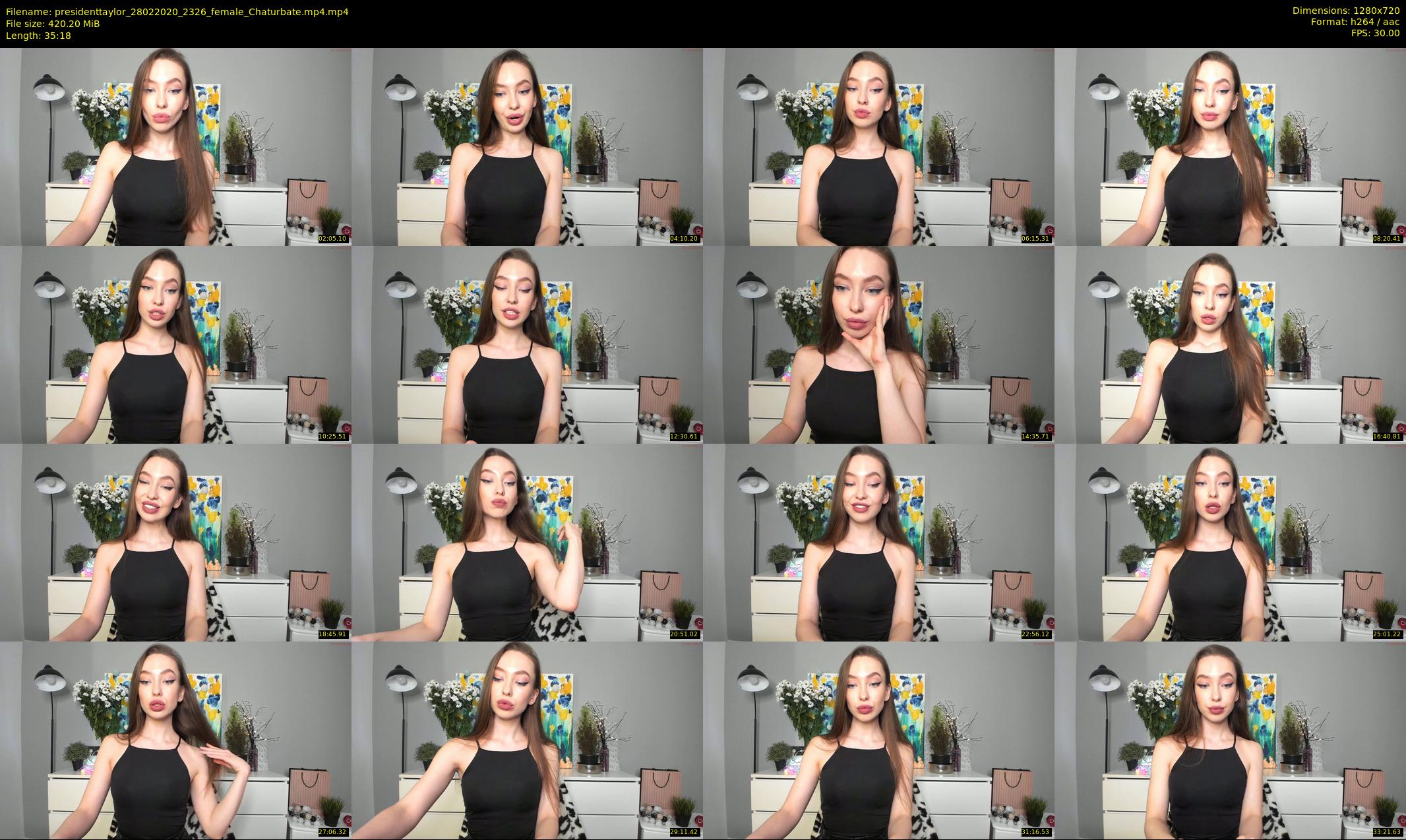 presidenttaylor — 36 minute Chaturbate female cam show recording, 720p, Feb 28, 2020