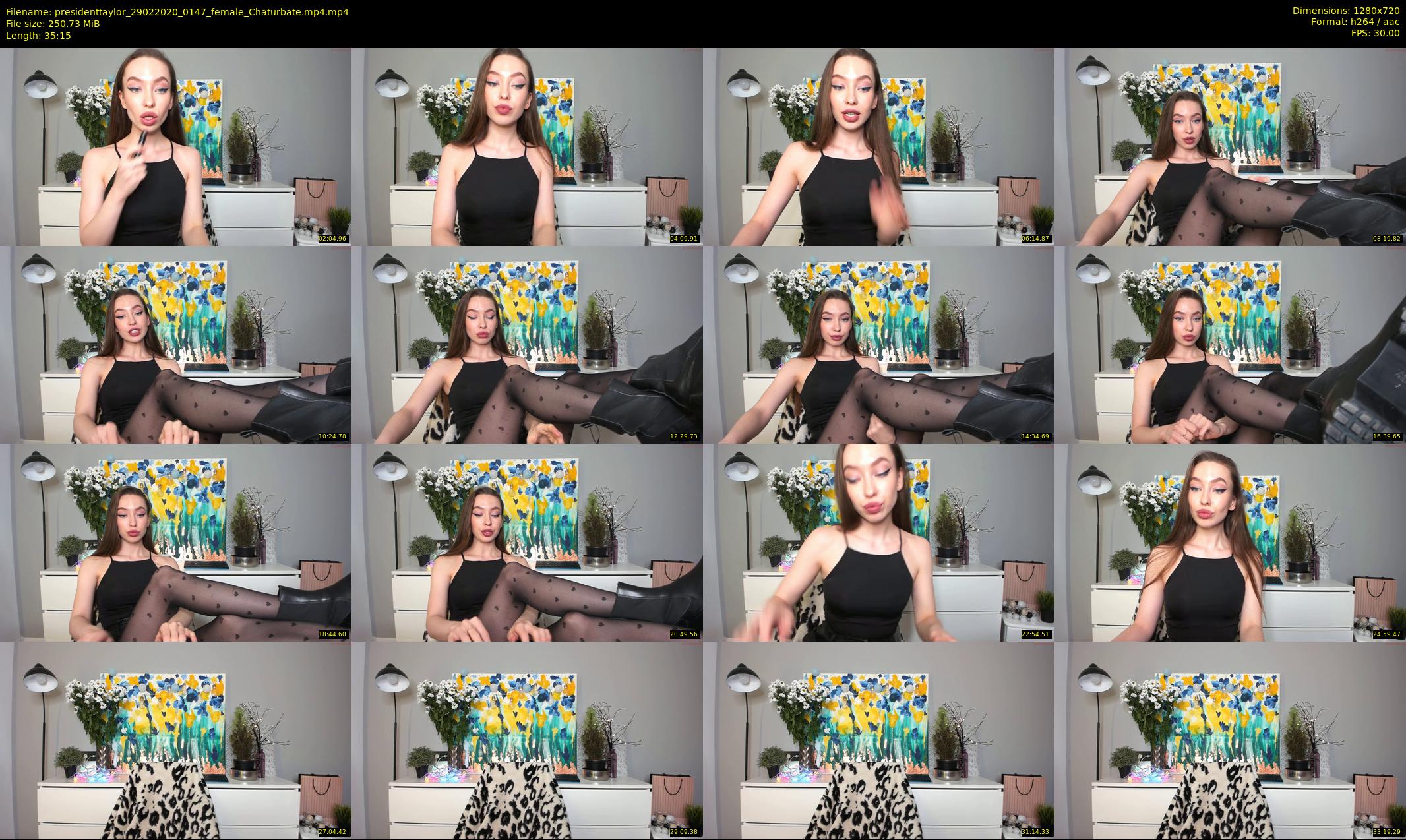 presidenttaylor — 36 minute Chaturbate female cam show recording, 720p, Feb 29, 2020