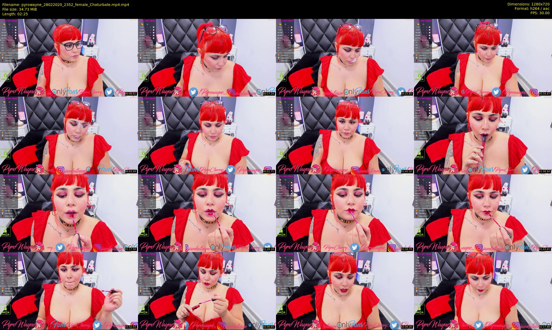 pyrowayne — 3 minute Chaturbate female cam show recording, 720p, Feb 28, 2020