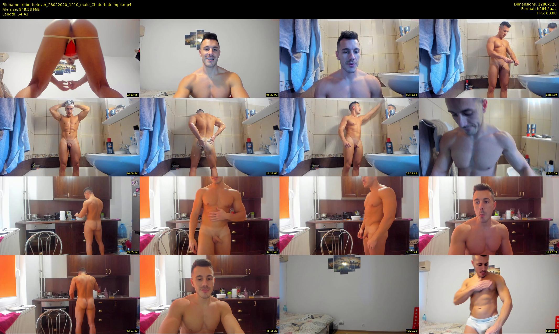 roberto4ever — 55 minute Chaturbate male cam show recording, 720p, Feb 28, 2020