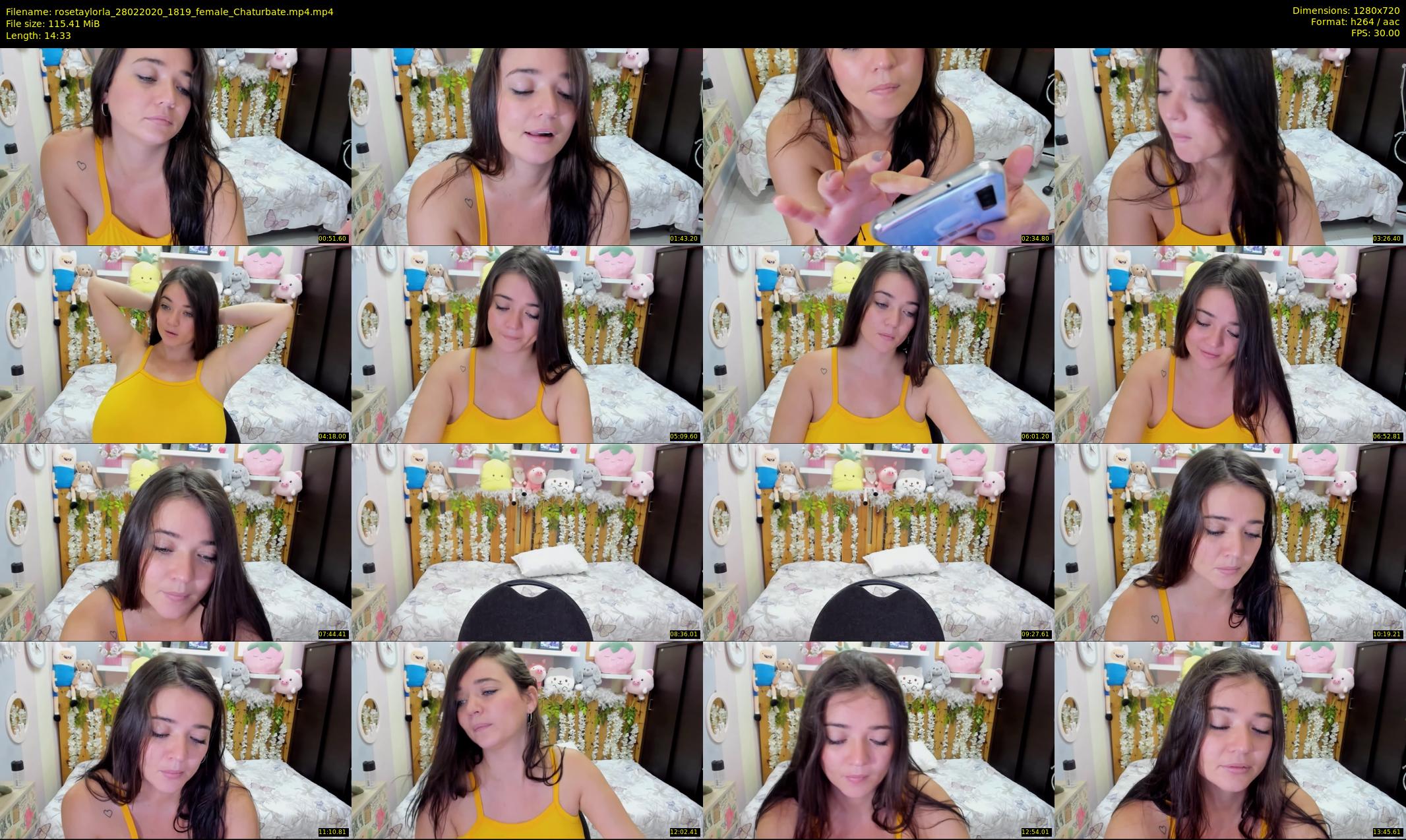 rosetaylorla — 15 minute Chaturbate female cam show recording, 720p, Feb 28, 2020