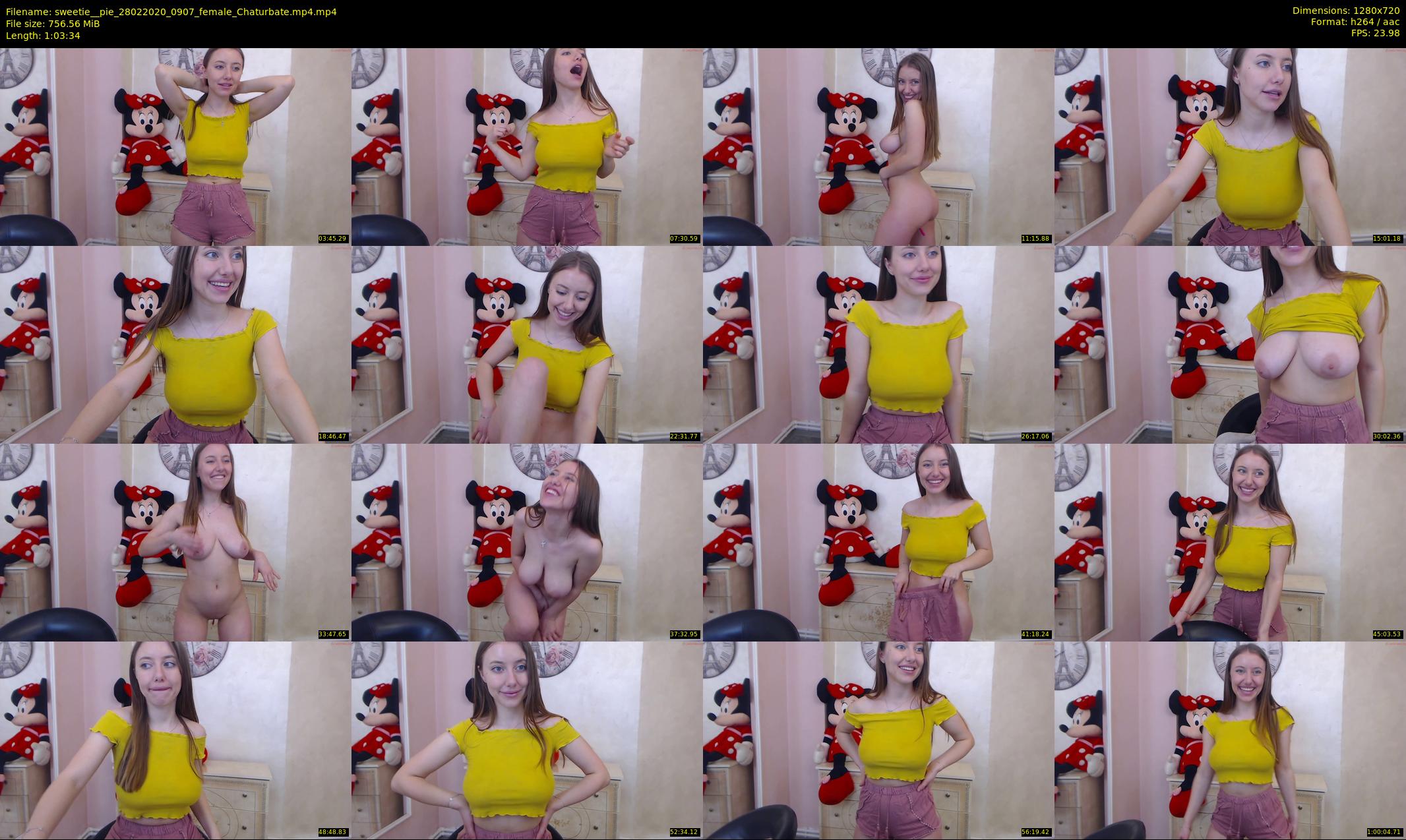 sweetie__pie — 64 minute Chaturbate female cam show recording, 720p, Feb 28, 2020