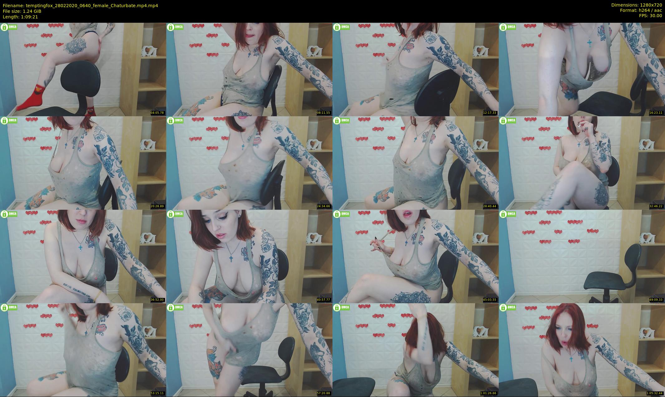 temptingfox — 70 minute Chaturbate female cam show recording, 720p, Feb 28, 2020