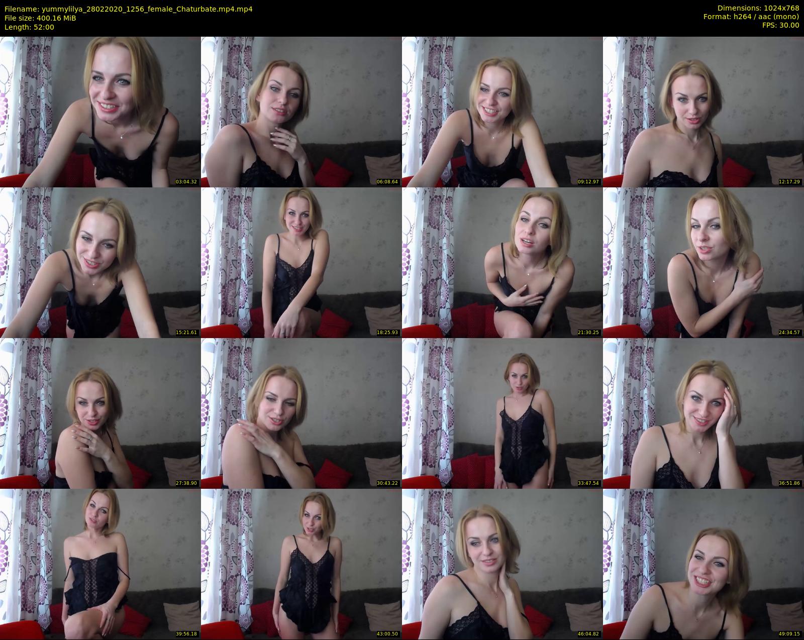 yummylilya — 52 minute Chaturbate female cam show recording, 720p, Feb 28, 2020