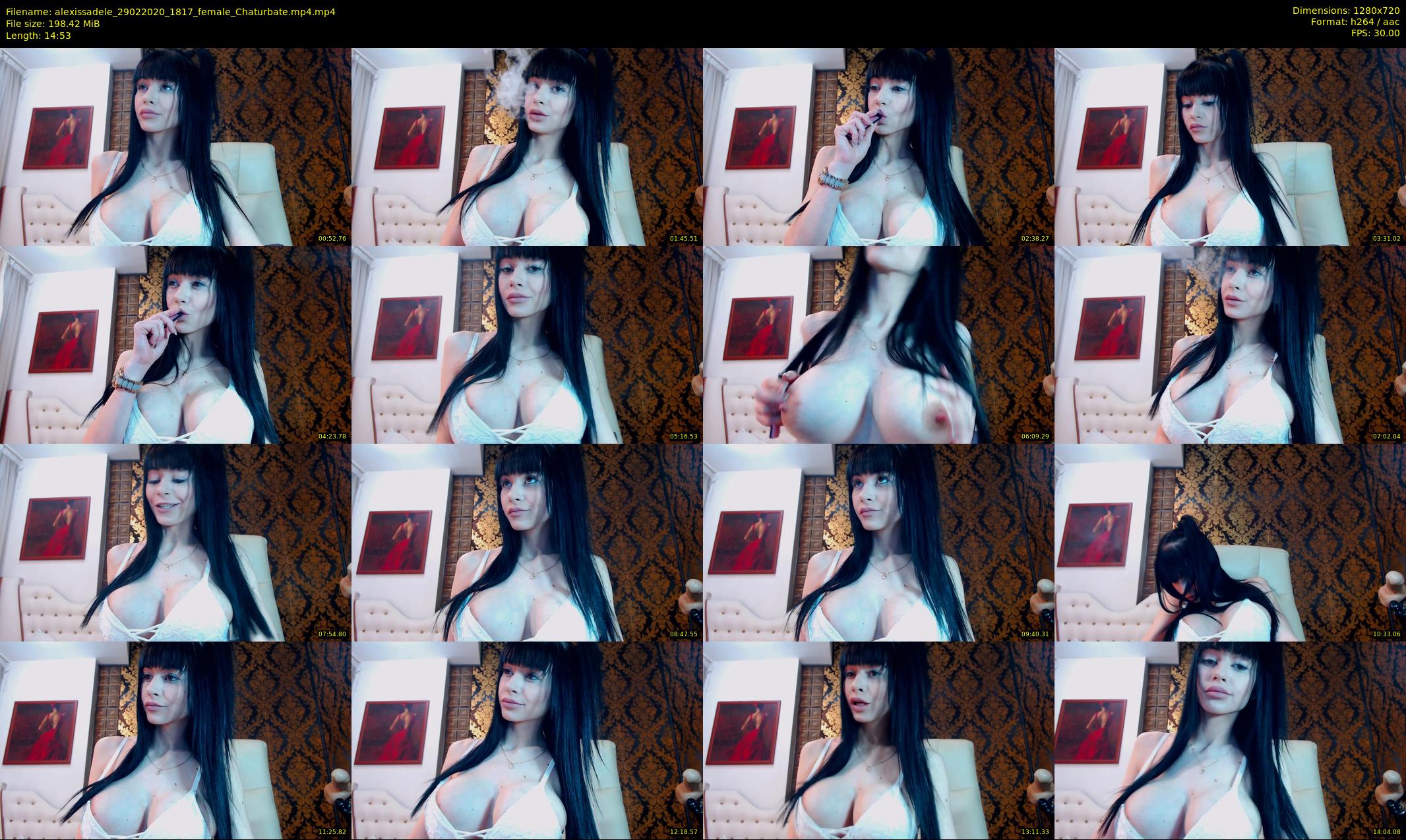 alexissadele — 15 minute Chaturbate female cam show recording, 720p, Feb 29, 2020