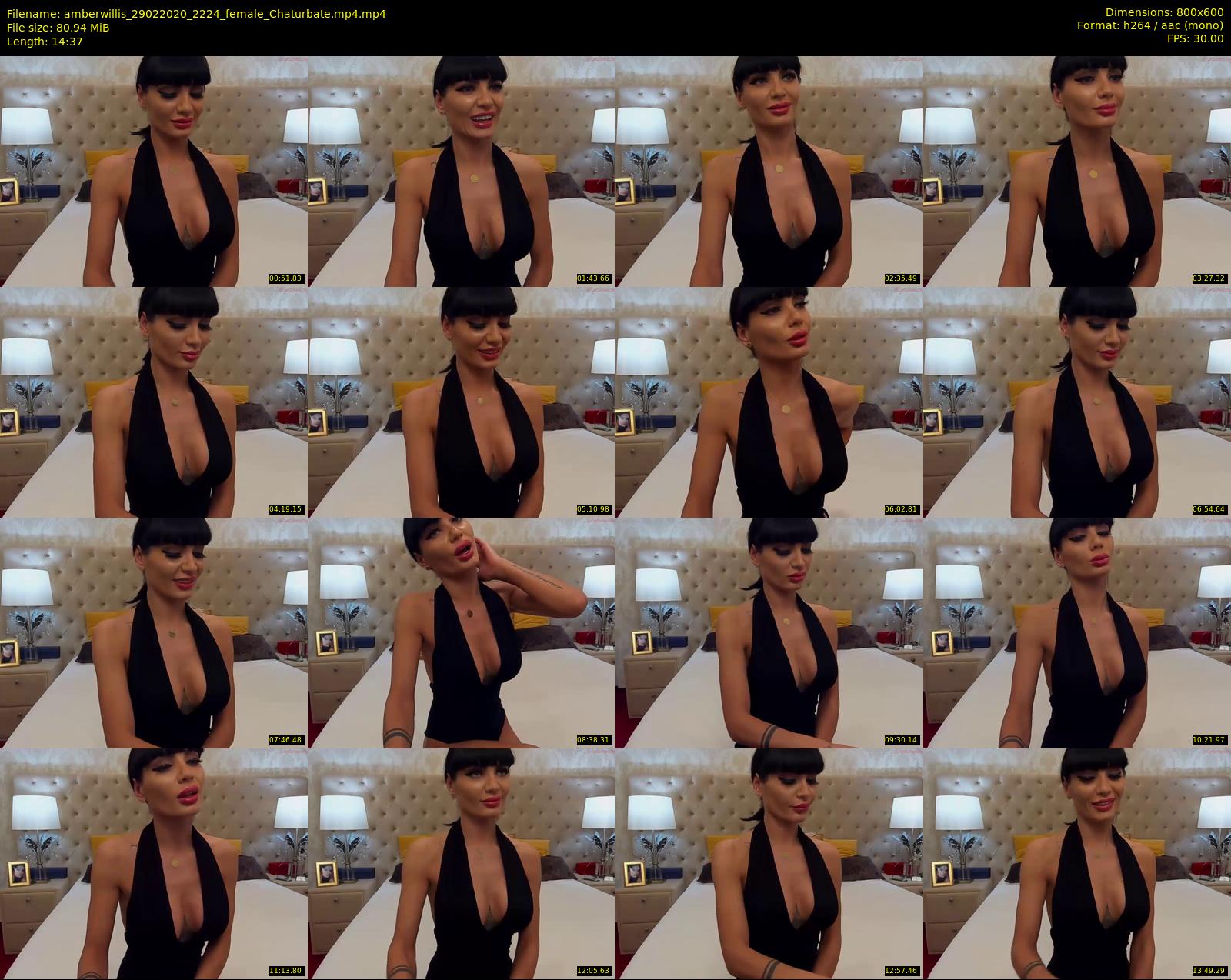 amberwillis — 15 minute Chaturbate female cam show recording, 480p, Feb 29, 2020