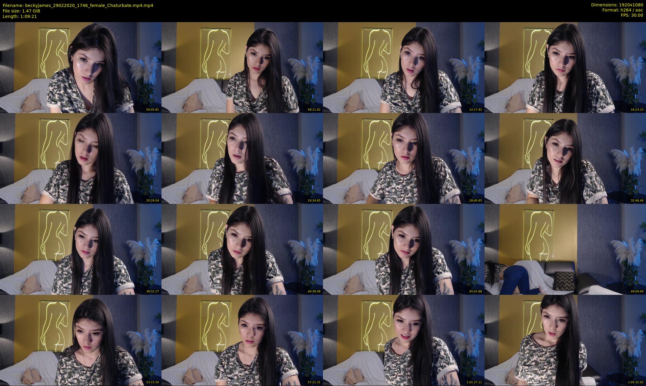 beckyjames — 70 minute Chaturbate female cam show recording, 1080p, Feb 29, 2020