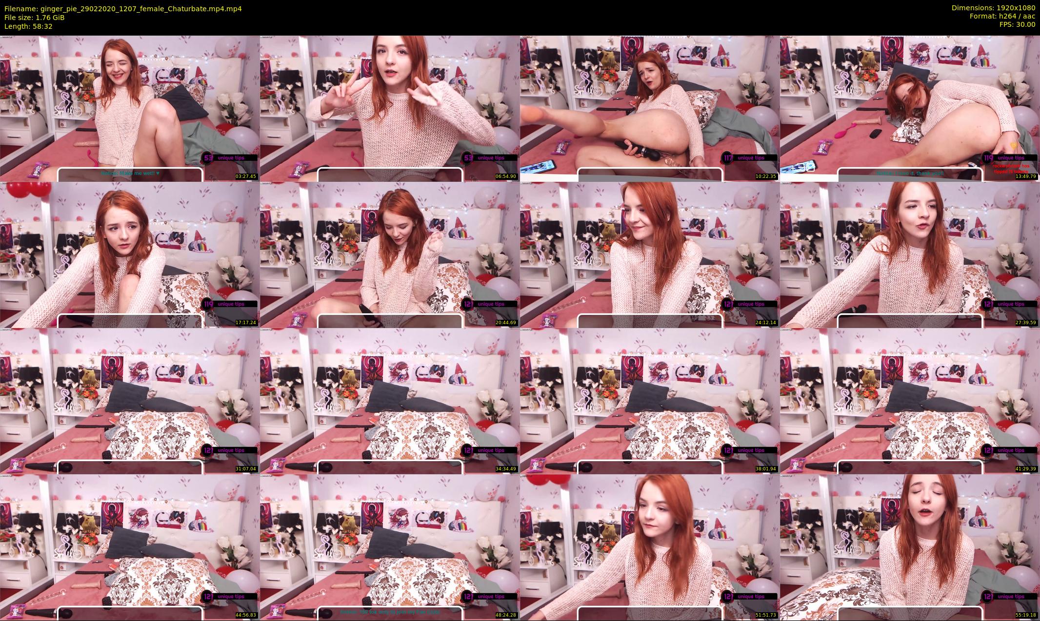 ginger_pie — 59 minute Chaturbate female cam show recording, 1080p, Feb 29, 2020