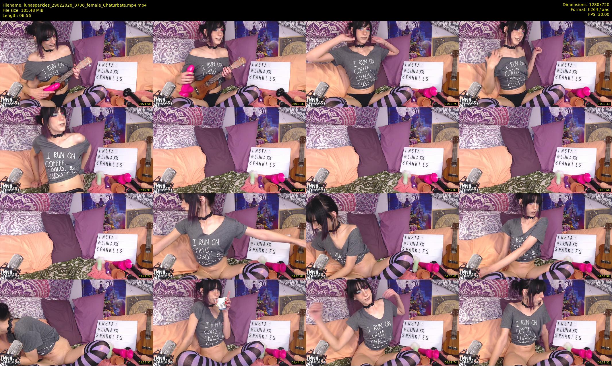 lunasparkles — 7 minute Chaturbate female cam show recording, 720p, Feb 29, 2020