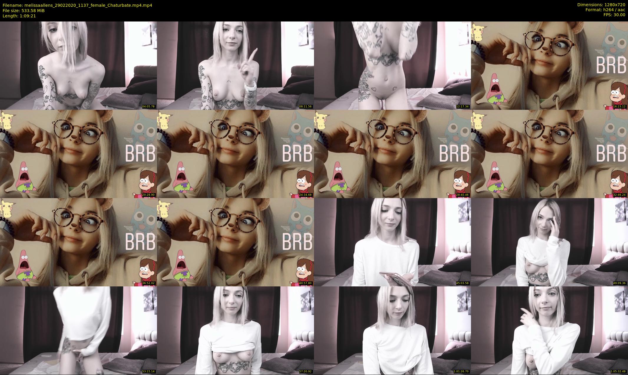 melissaallens — 70 minute Chaturbate female cam show recording, 720p, Feb 29, 2020