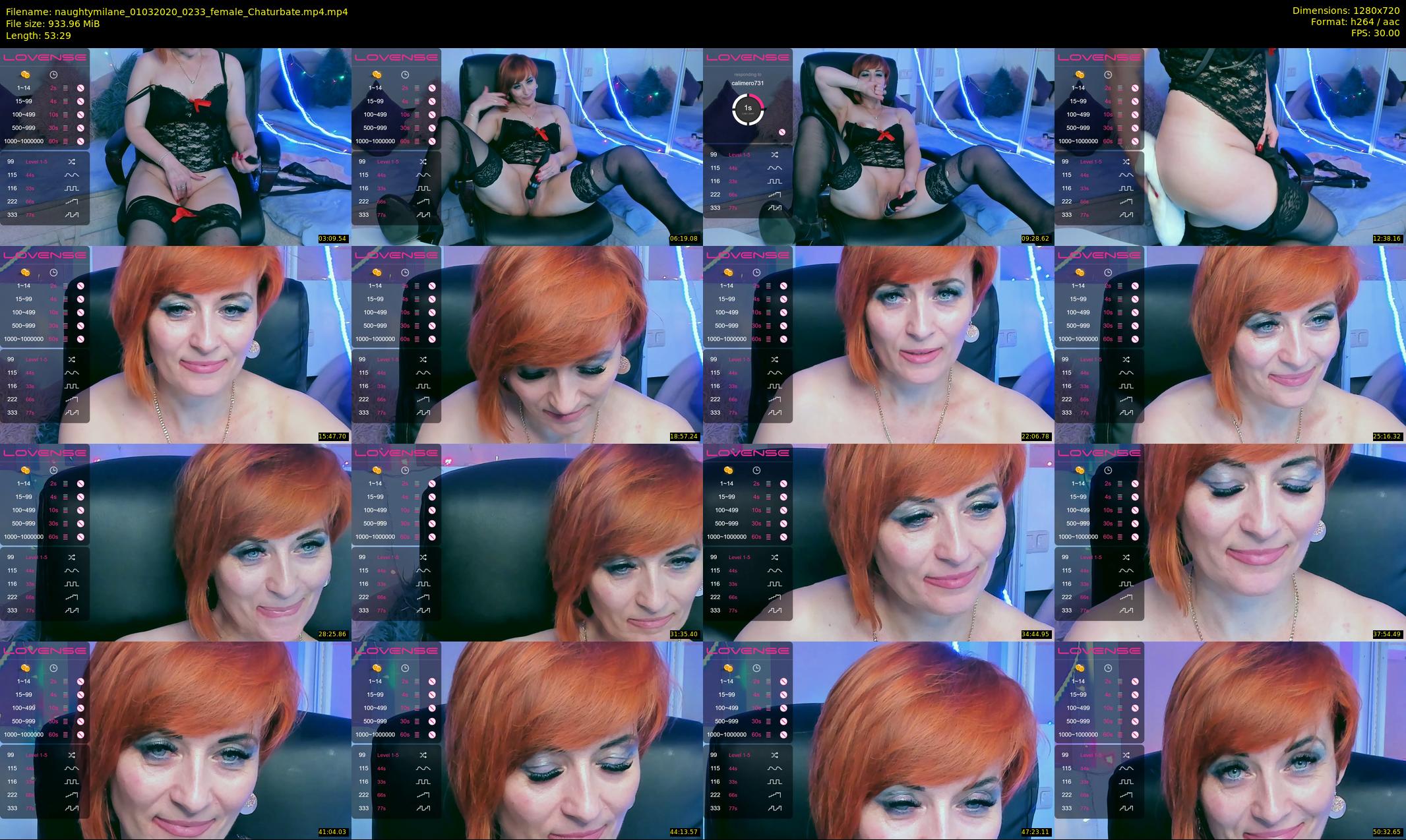 naughtymilane — 54 minute Chaturbate female cam show recording, 720p, Mar 1, 2020