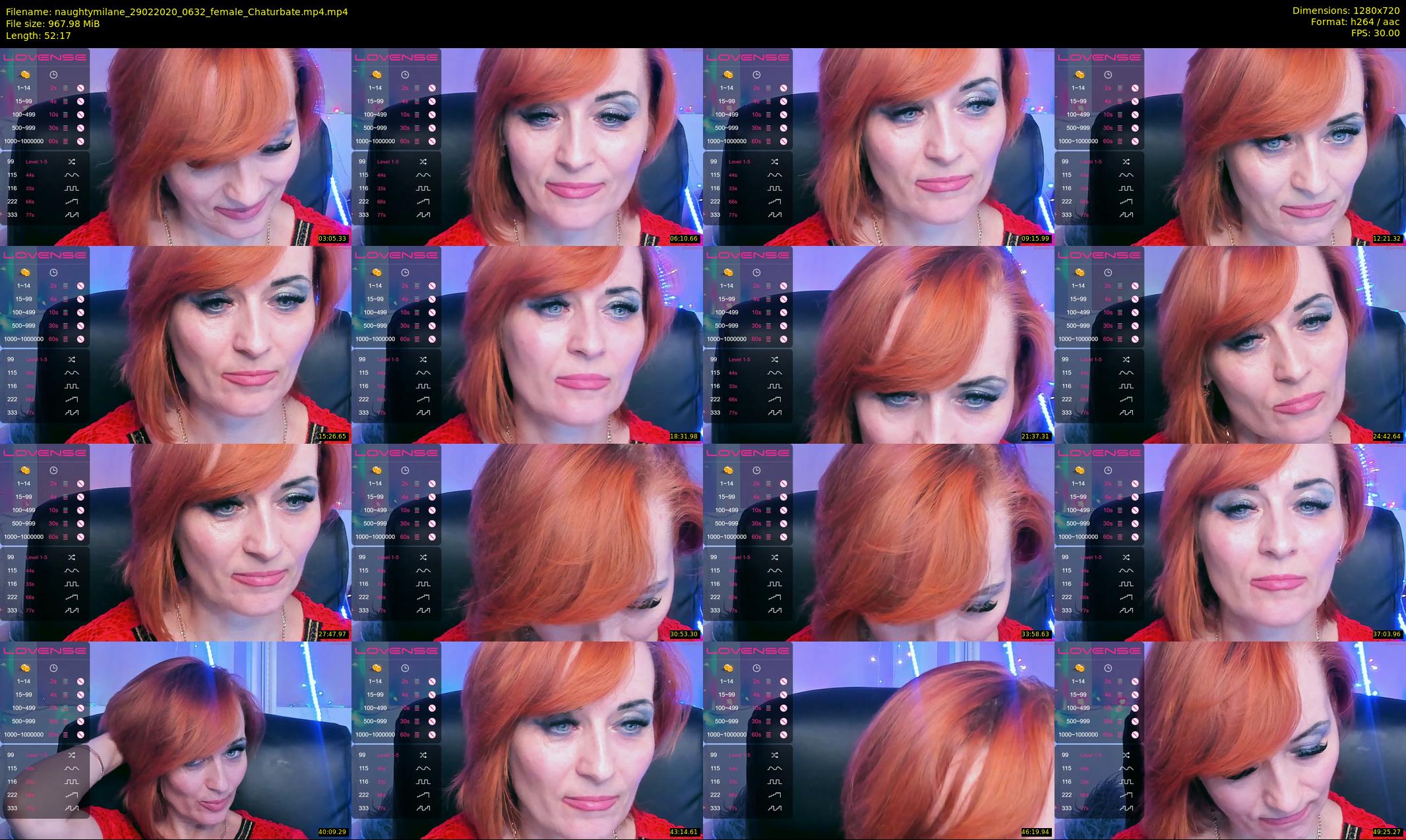 naughtymilane — 53 minute Chaturbate female cam show recording, 720p, Feb 29, 2020