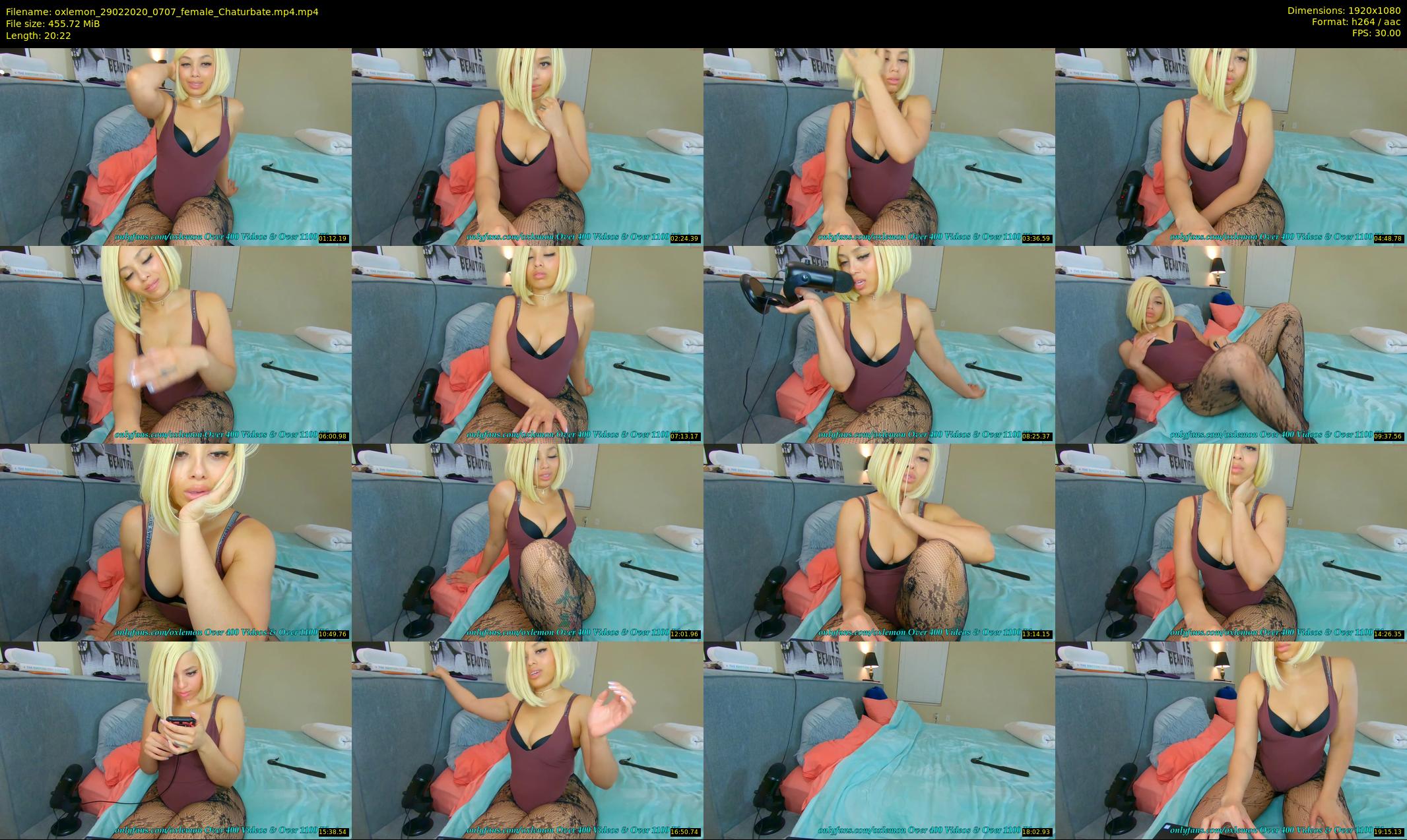 oxlemon — 21 minute Chaturbate female cam show recording, 1080p, Feb 29, 2020