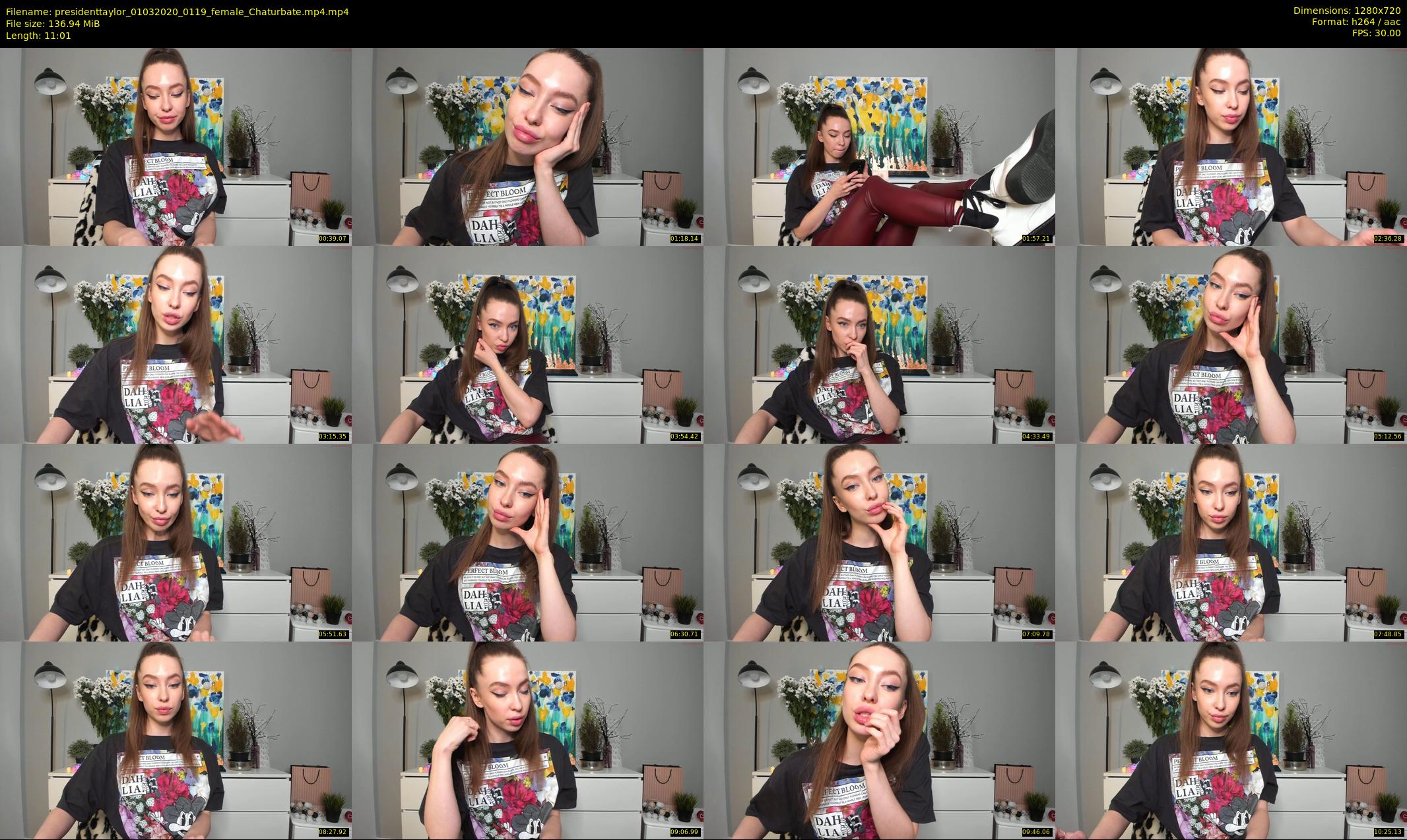 presidenttaylor — 12 minute Chaturbate female cam show recording, 720p, Mar 1, 2020